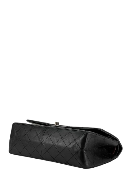 CHANEL - 2.55 Reissue 227 Flap Black Calfskin Quilted Ruthenium Hardware