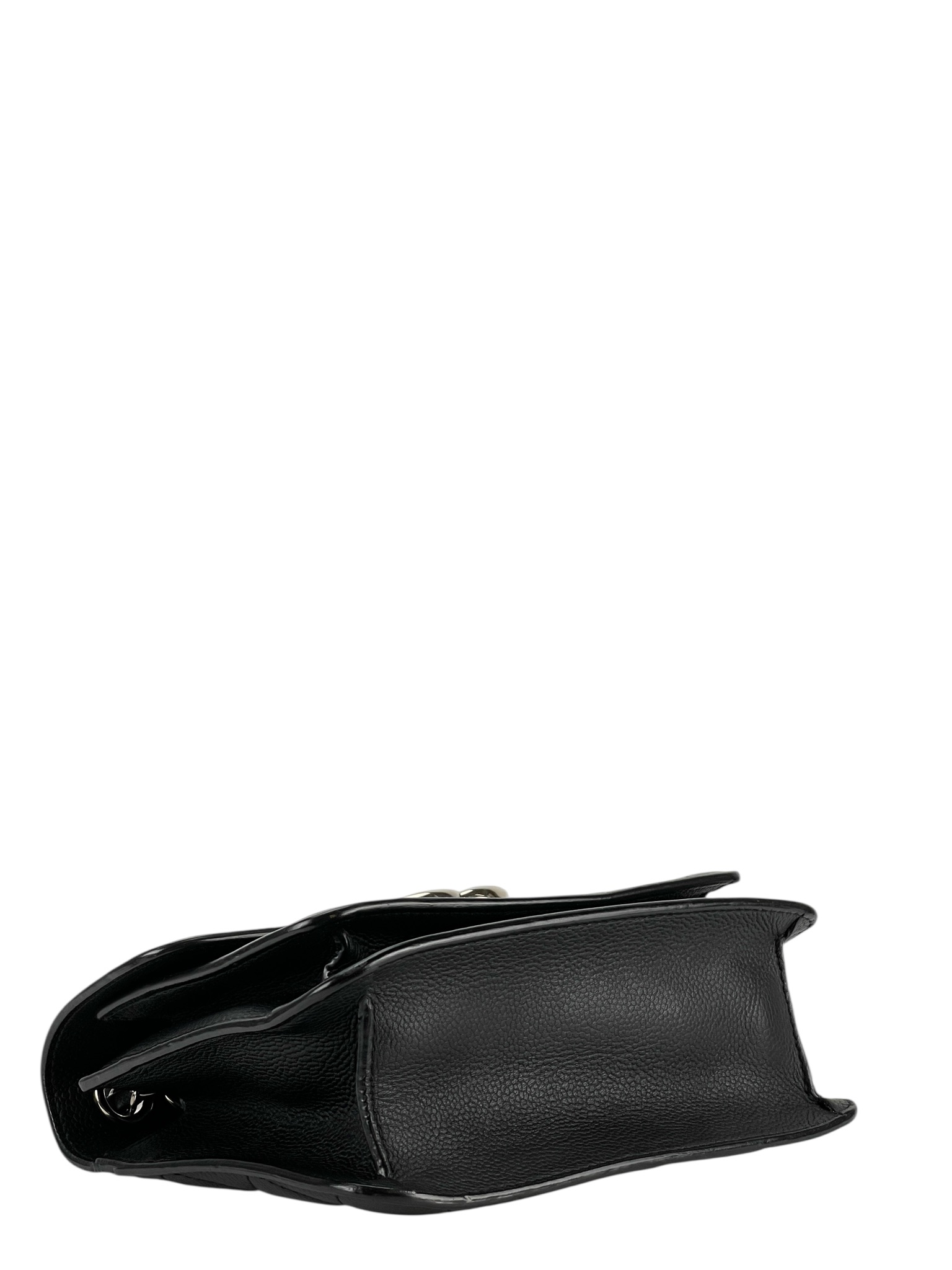 CHANEL - Black Sliver Caviar Quilted CC Box Flap Bag