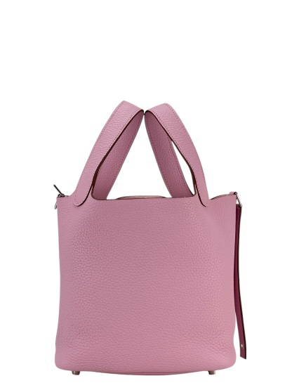 HERMES - Picotin PM Picotin 18 Mauve Sylvestre TC Palladium Hardware