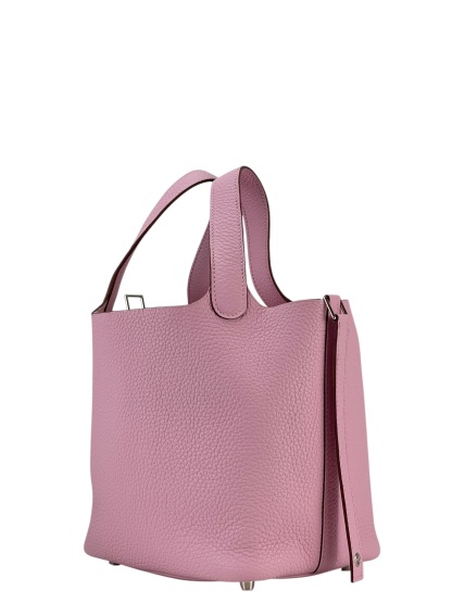 HERMES - Picotin PM Picotin 18 Mauve Sylvestre TC Palladium Hardware