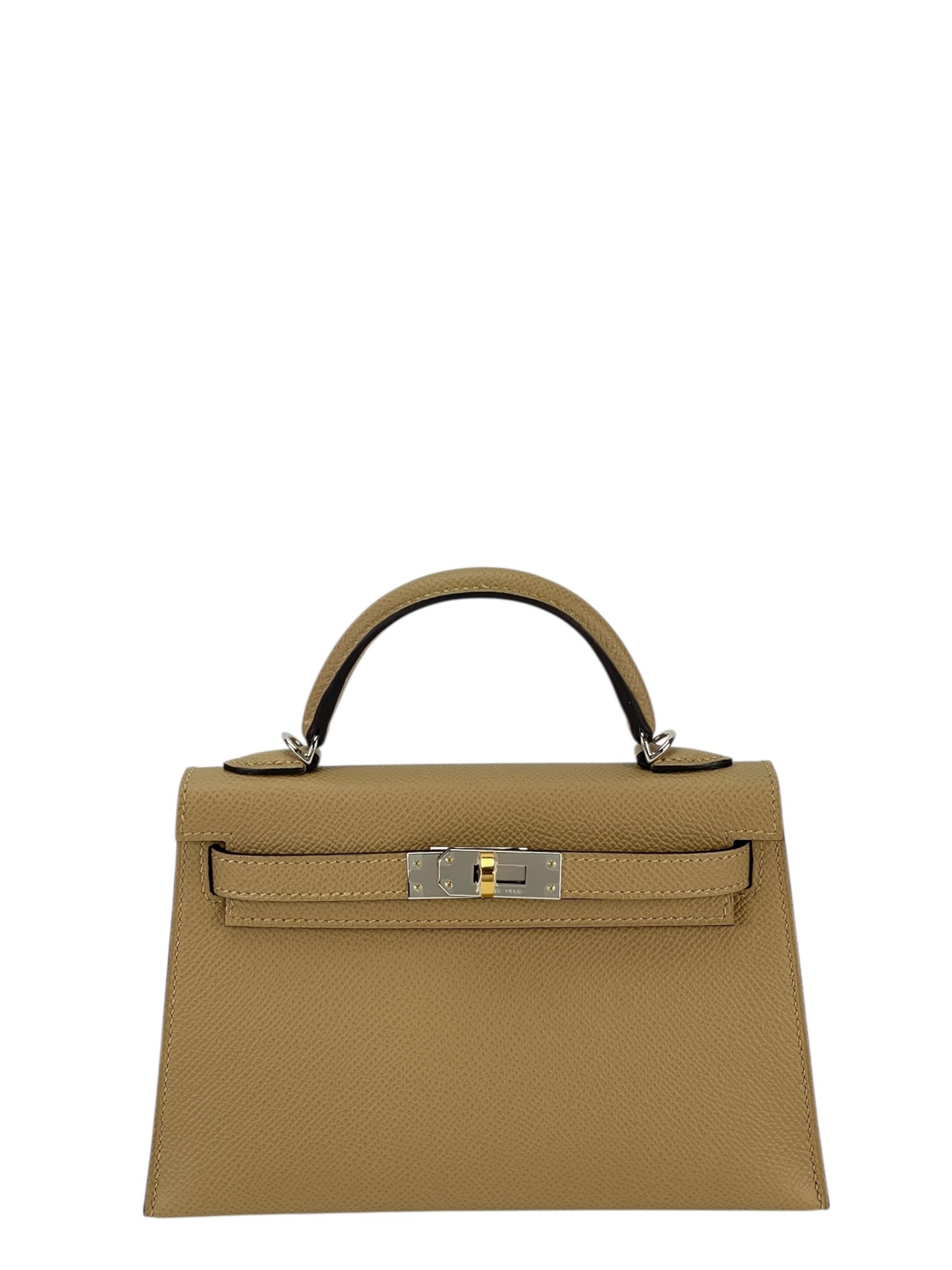 HERMES - Mini Kelly 2 1C Poussiere Epsom Palladium Hardware