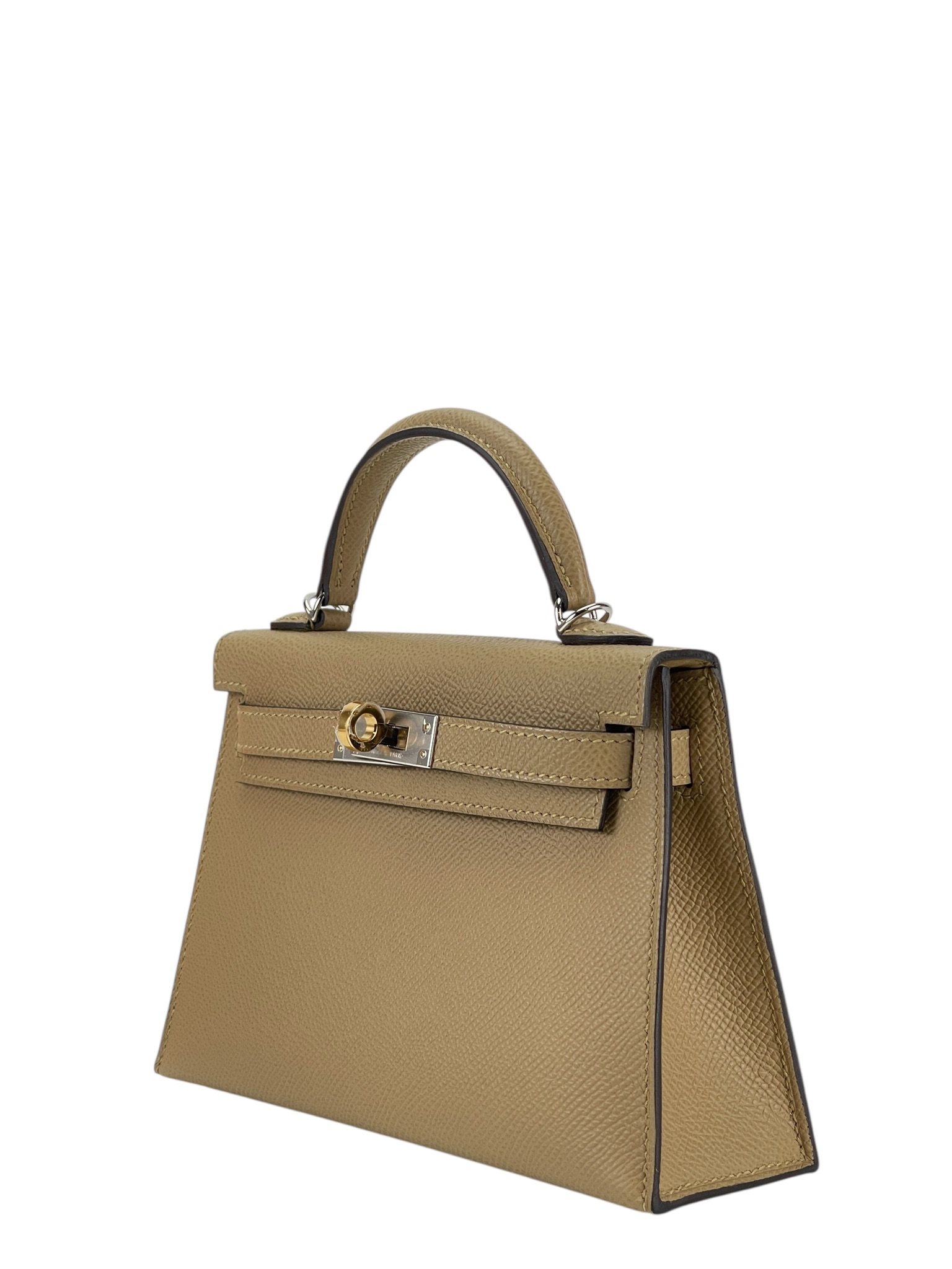 HERMES - Mini Kelly 2 1C Poussiere Epsom Palladium Hardware