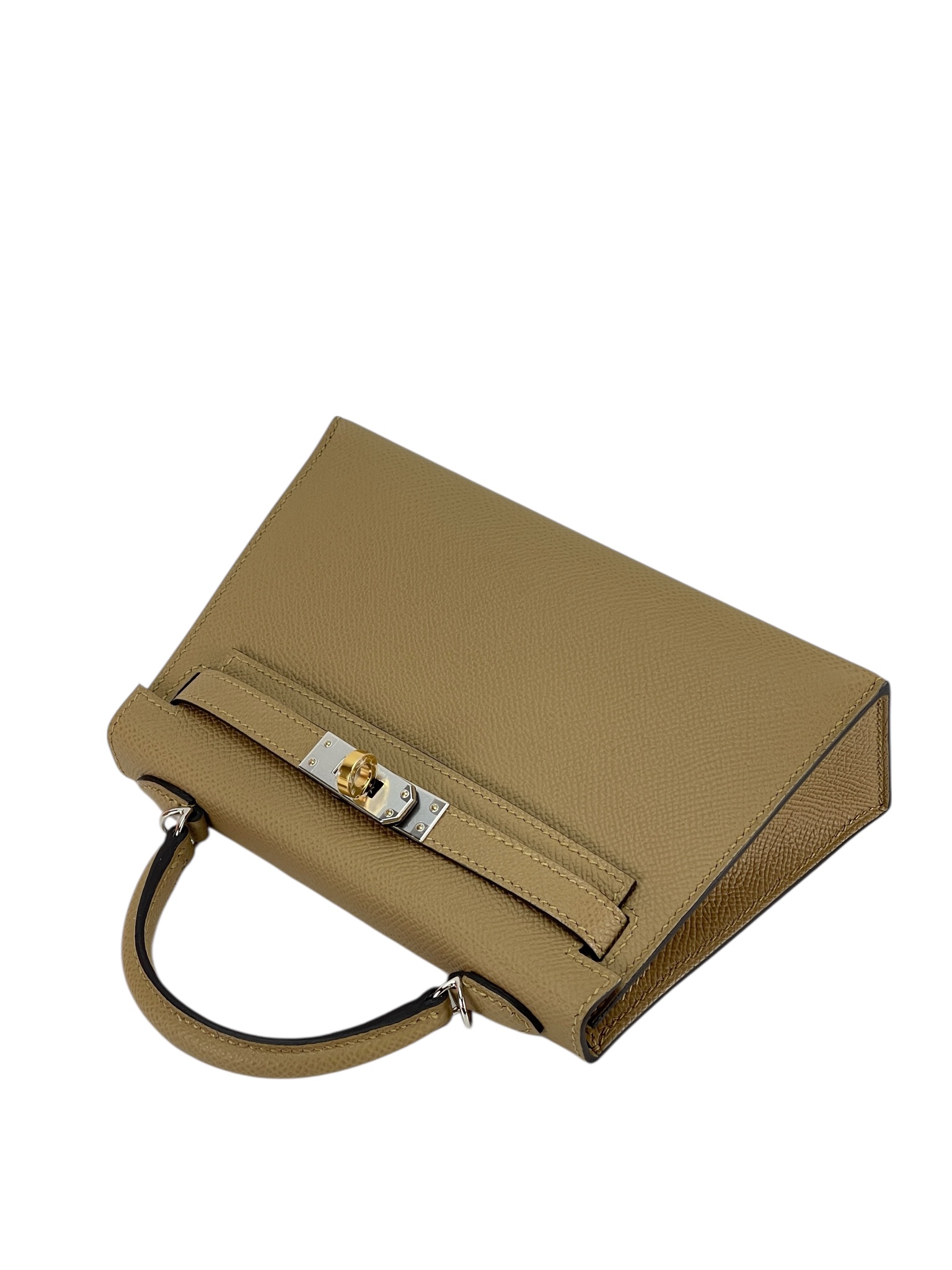 HERMES - Mini Kelly 2 1C Poussiere Epsom Palladium Hardware