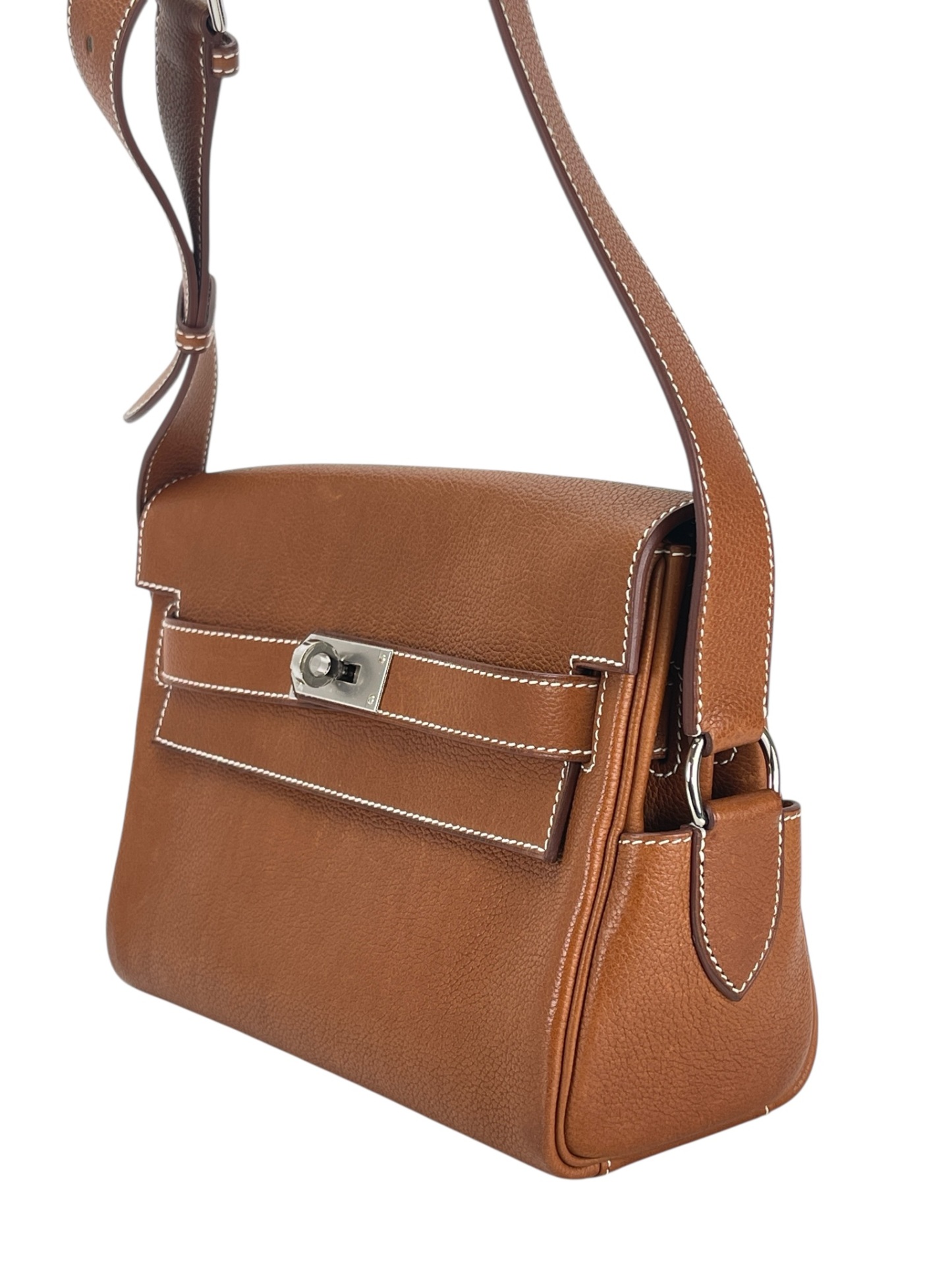 HERMES - Kelly Messenger PM 18 Vache Hunter Leather Fauve 34 Palladium Hardware W (2024)