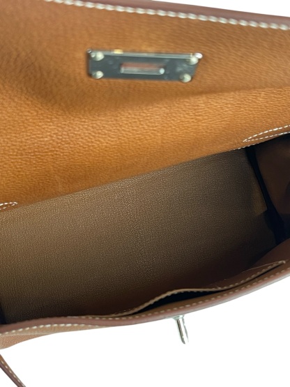 HERMES - Kelly Messenger PM 18 Vache Hunter Leather Fauve 34 Palladium Hardware W (2024)