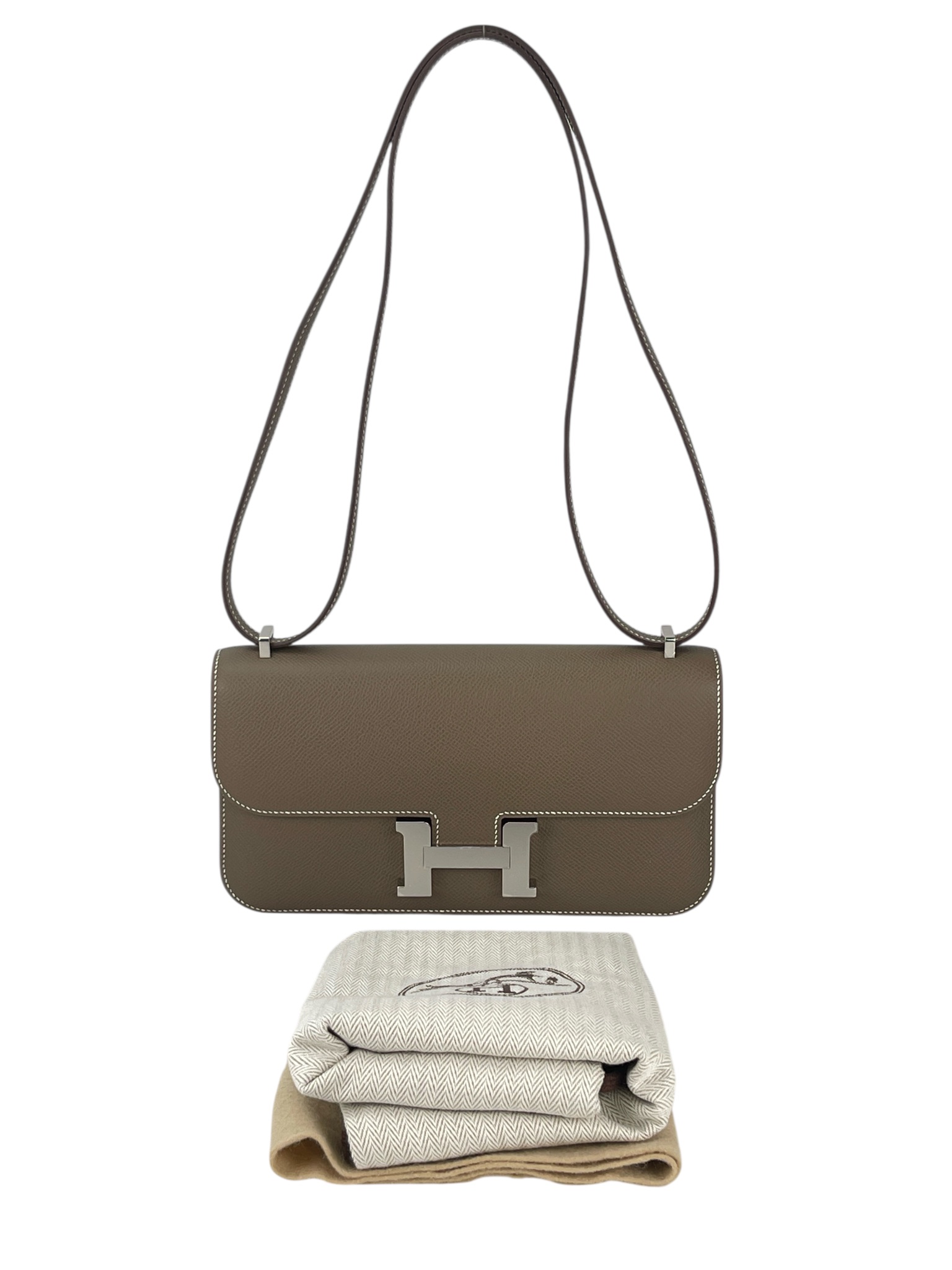 HERMES - Constance Elan Etoupe Epsom Palladium Hardware