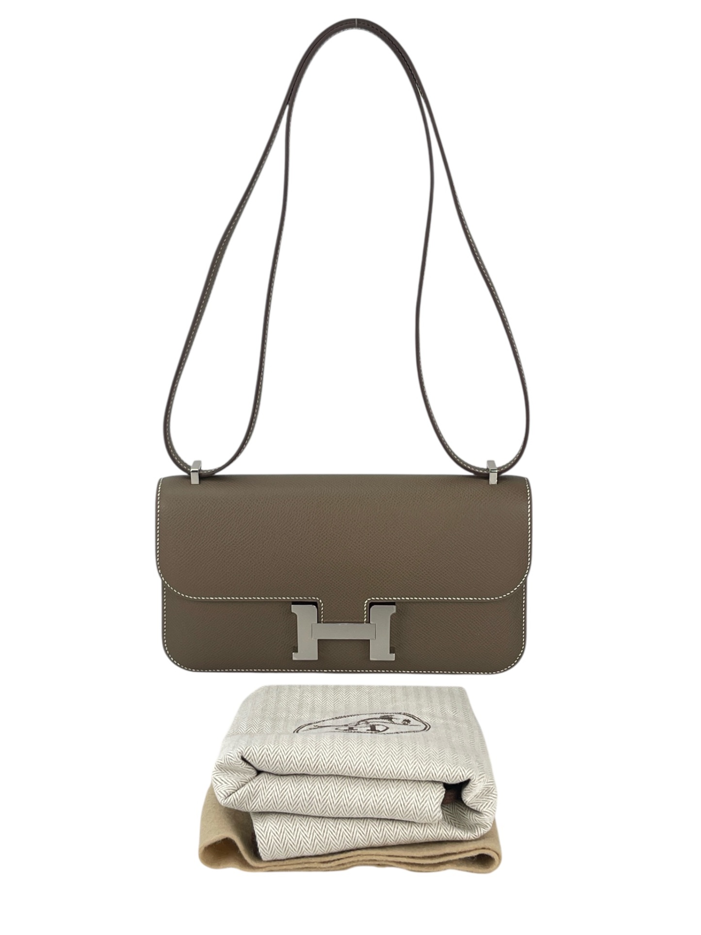 HERMES - Constance Elan Etoupe Epsom Palladium Hardware