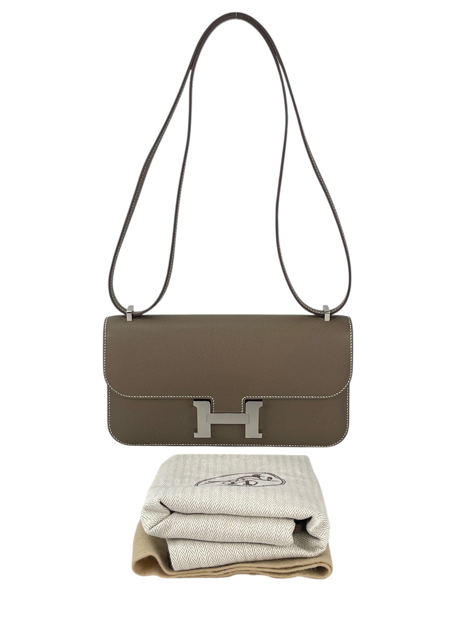 HERMES - Constance Elan Etoupe Epsom Palladium Hardware