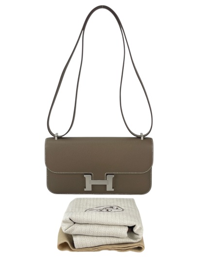 HERMES - Constance Elan Etoupe Epsom Palladium Hardware