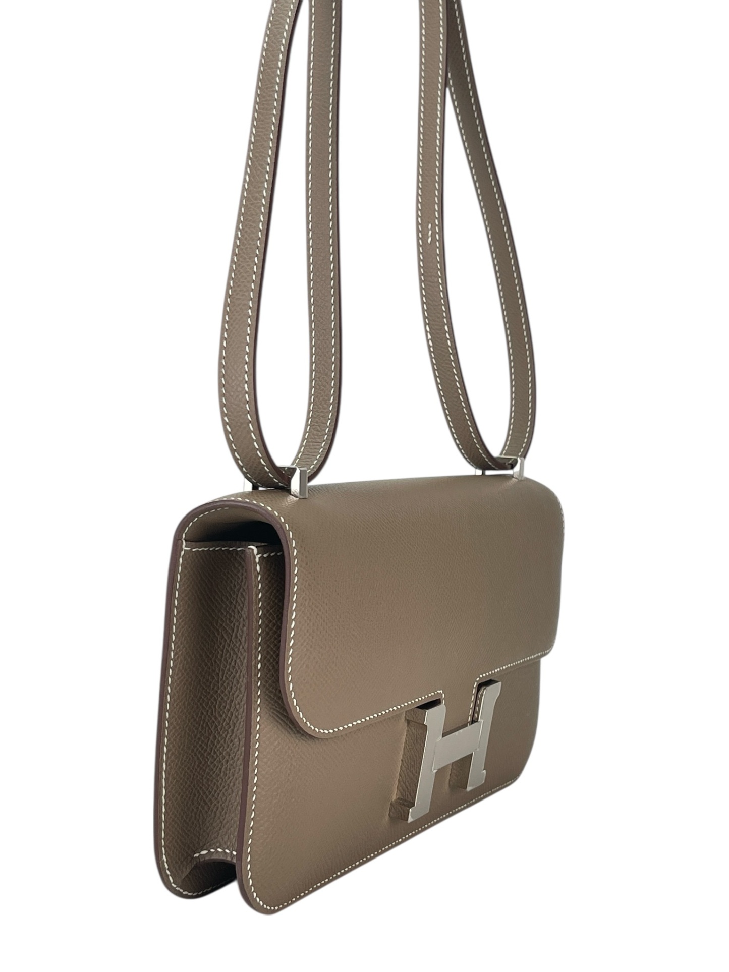 HERMES - Constance Elan Etoupe Epsom Palladium Hardware