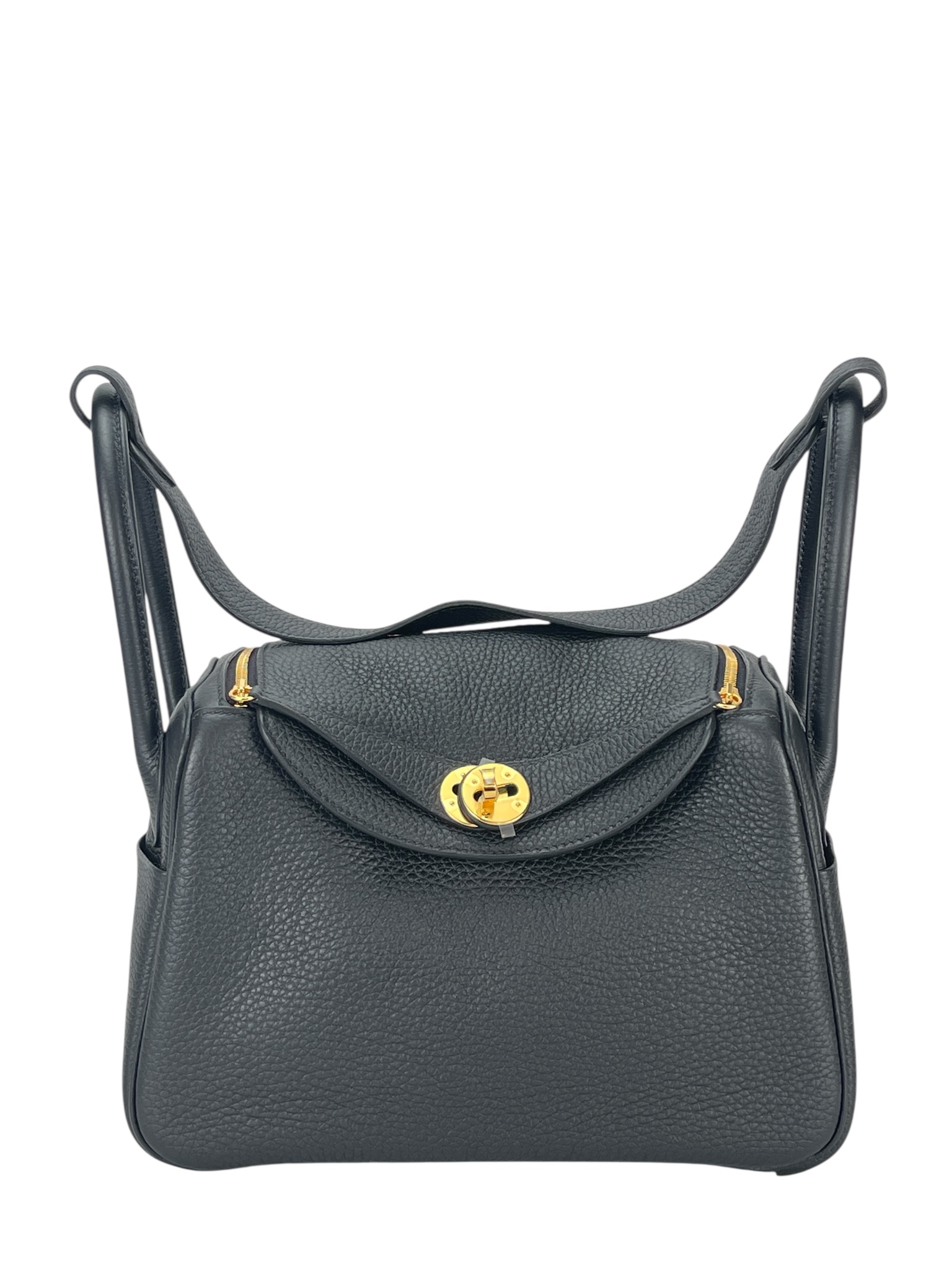 HERMES - Lindy 26 Black TC Gold Hardware 