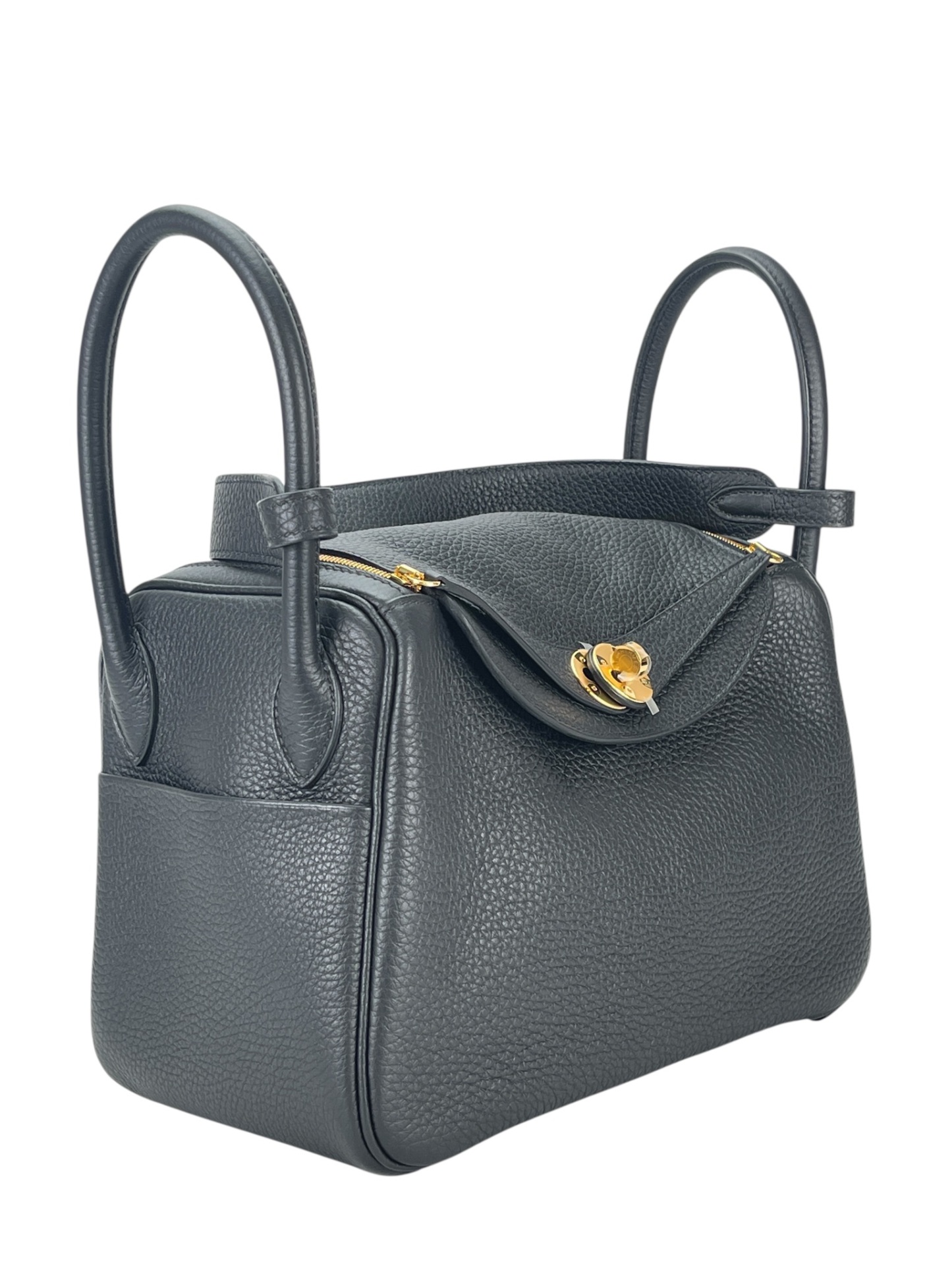 HERMES - Lindy 26 Black TC Gold Hardware 