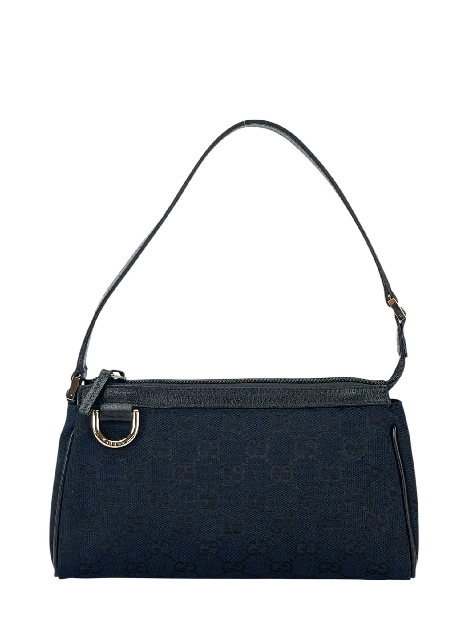 GUCCI - Black GG Canvas Shoulder Bag