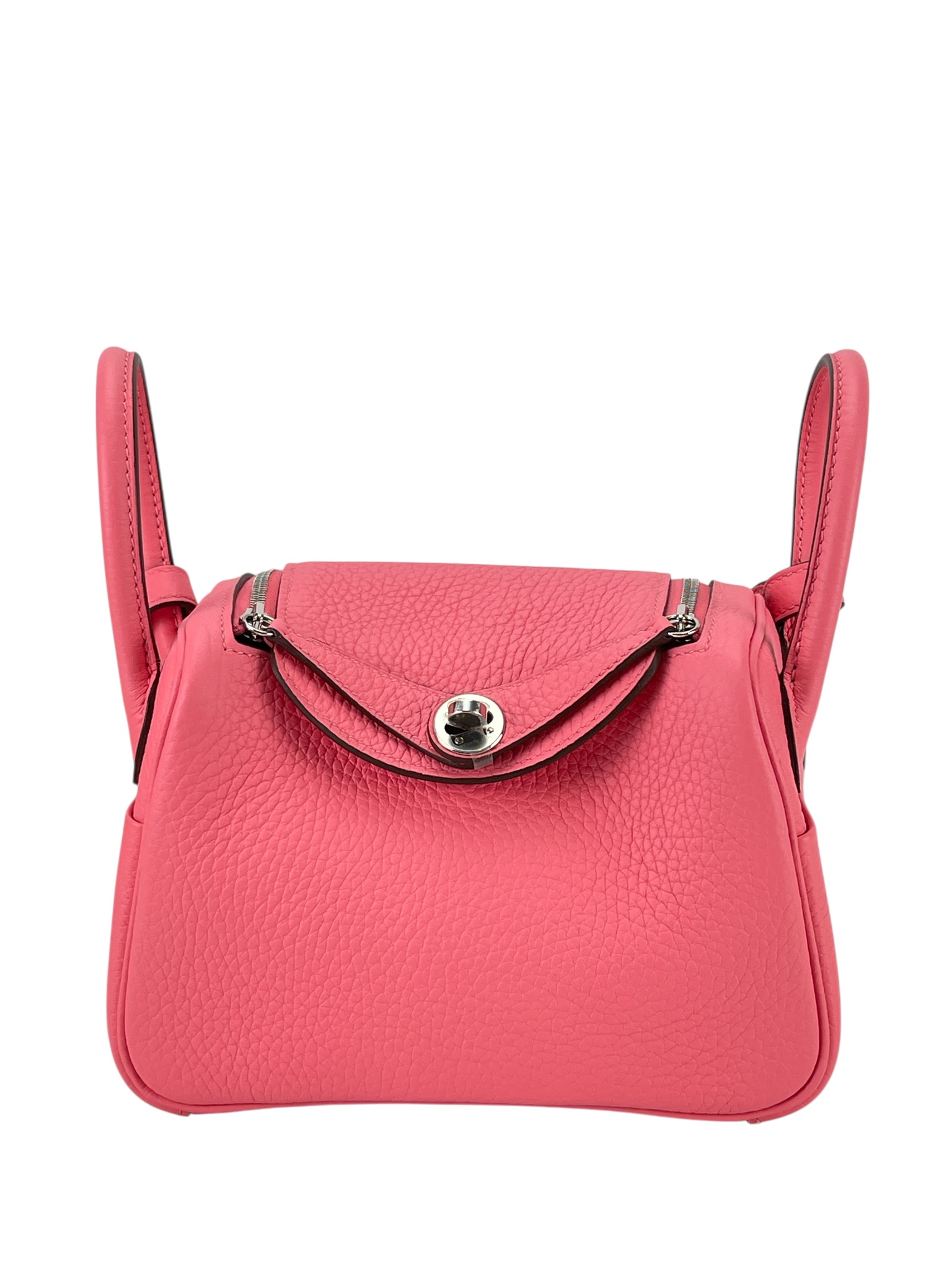 HERMES - Mini Lindy U5 Rose Lipstick Swift Palladium Hardware