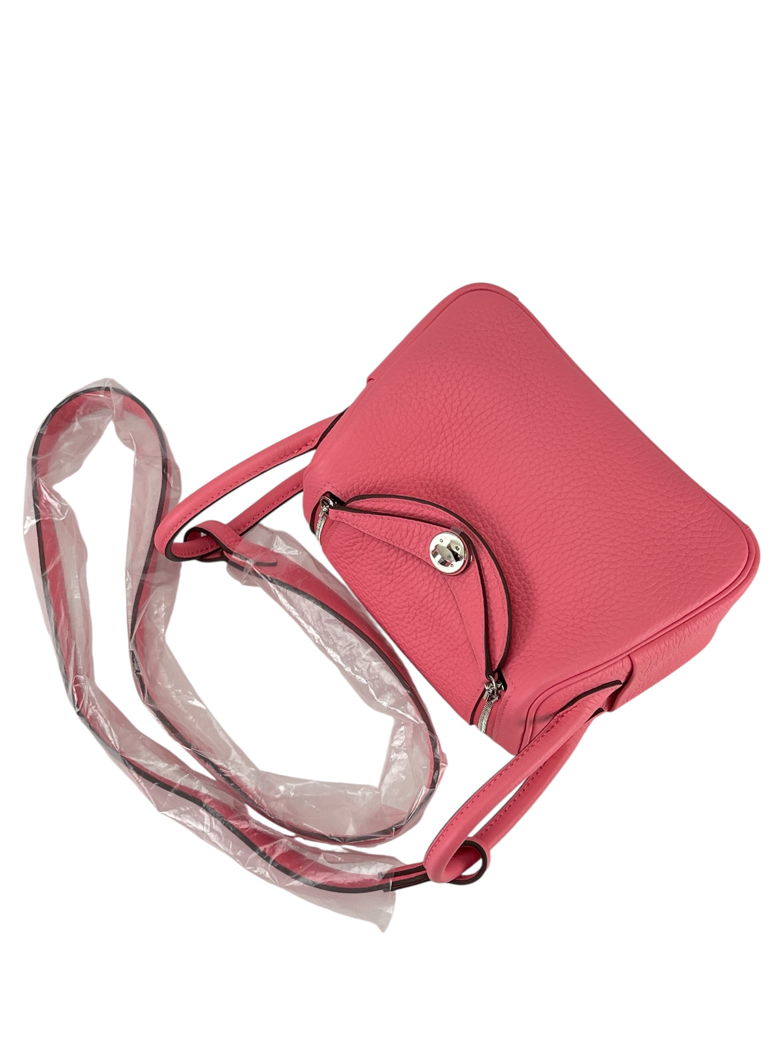 HERMES - Mini Lindy U5 Rose Lipstick Swift Palladium Hardware