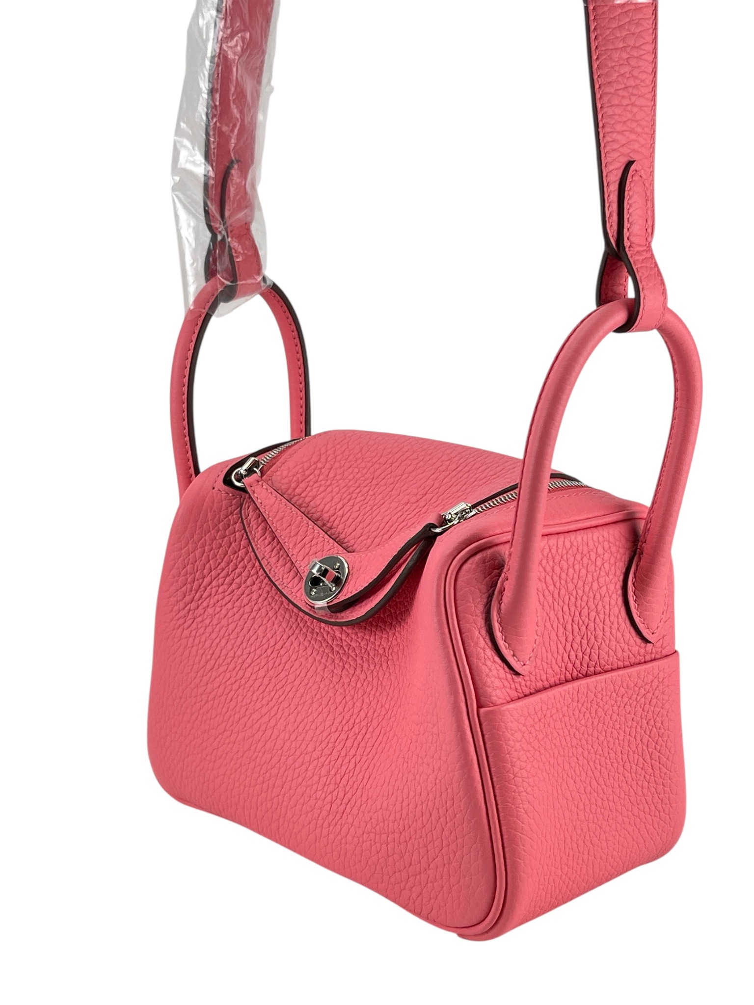 HERMES - Mini Lindy U5 Rose Lipstick Swift Palladium Hardware