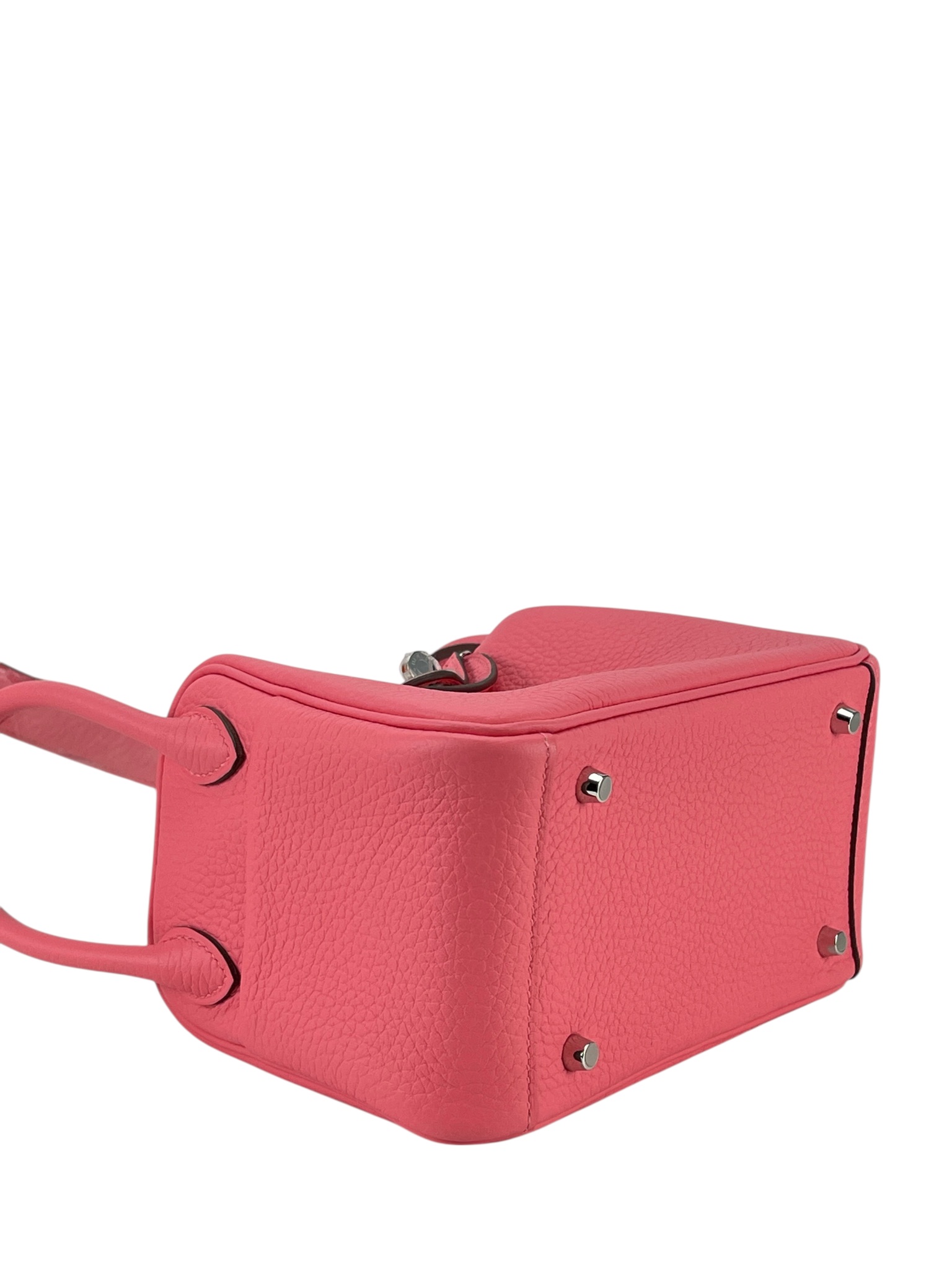 HERMES - Mini Lindy U5 Rose Lipstick Swift Palladium Hardware