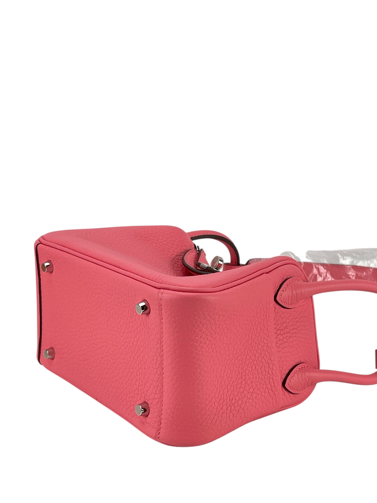 HERMES - Mini Lindy U5 Rose Lipstick Swift Palladium Hardware