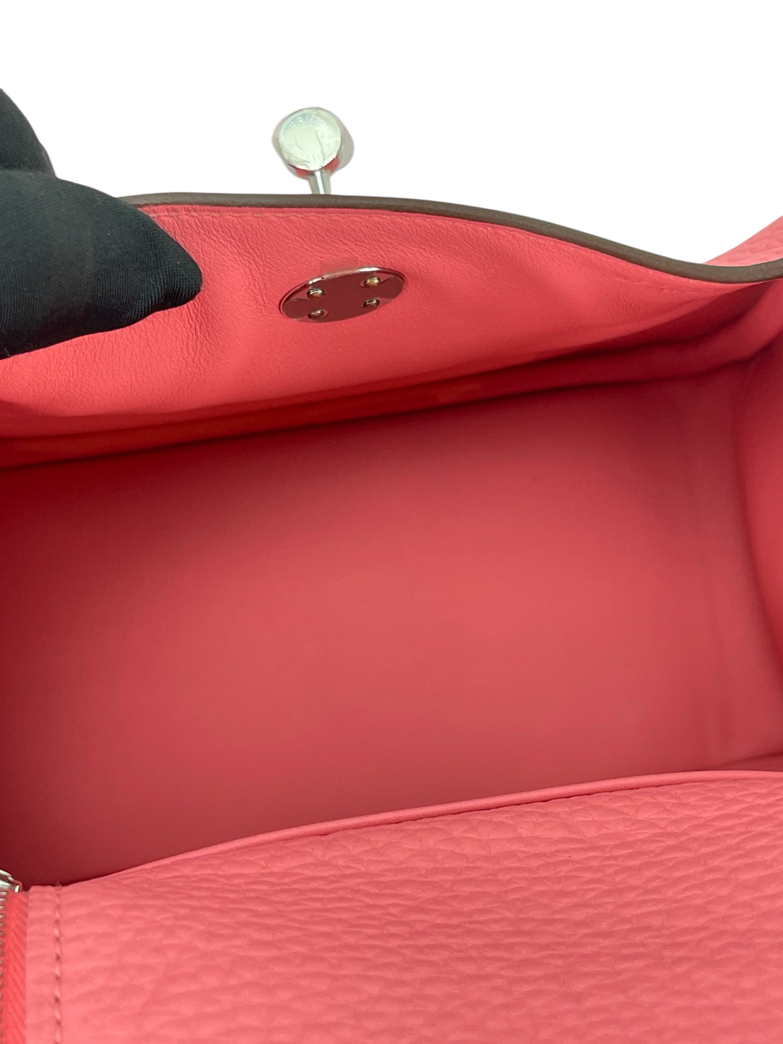 HERMES - Mini Lindy U5 Rose Lipstick Swift Palladium Hardware