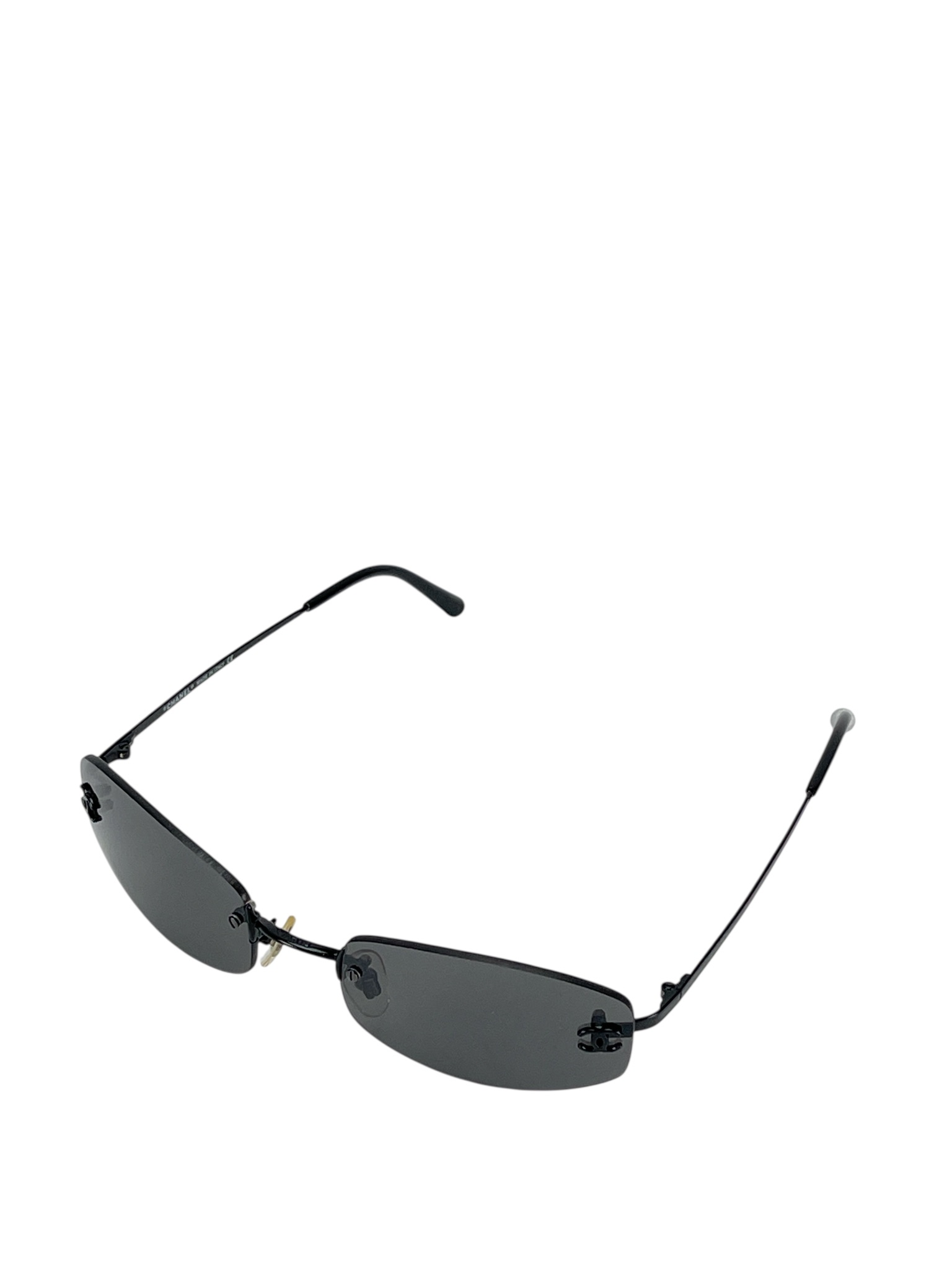 CHANEL - All Black Coco Mark Logo Sunglasses