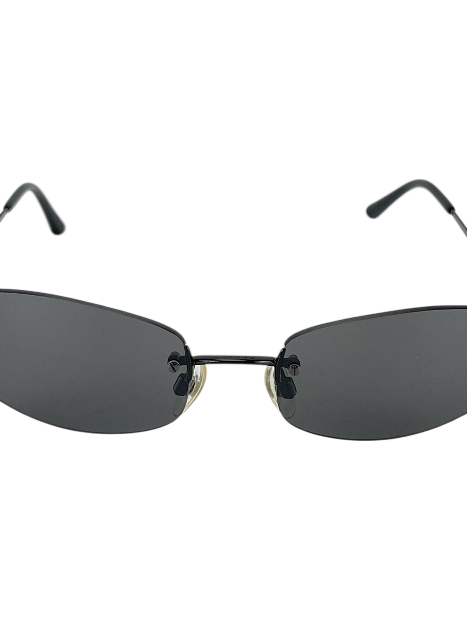 CHANEL - All Black Coco Mark Logo Sunglasses