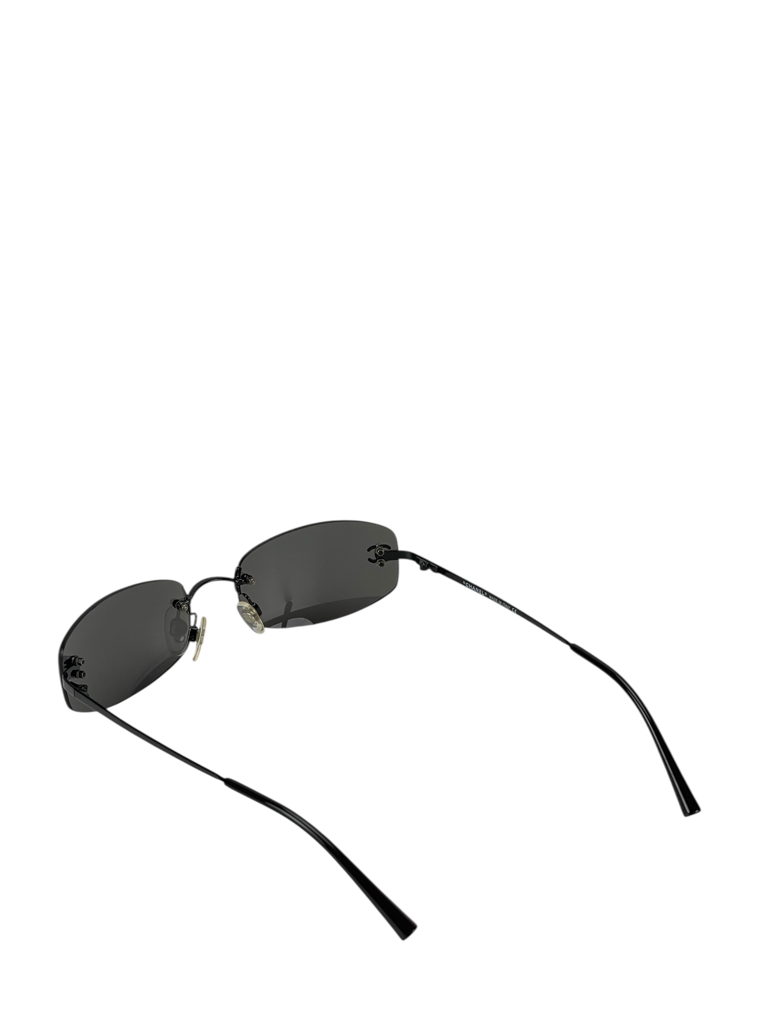 CHANEL - All Black Coco Mark Logo Sunglasses