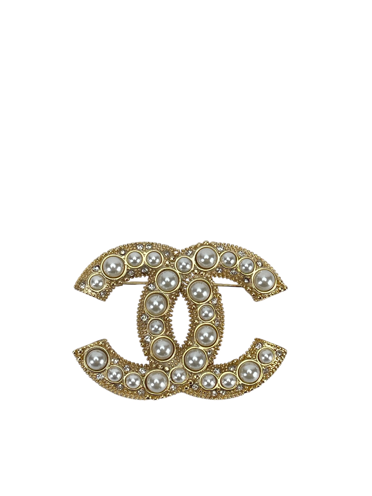 CHANEL - 20C Coco Mark Pearl Brooch Gold