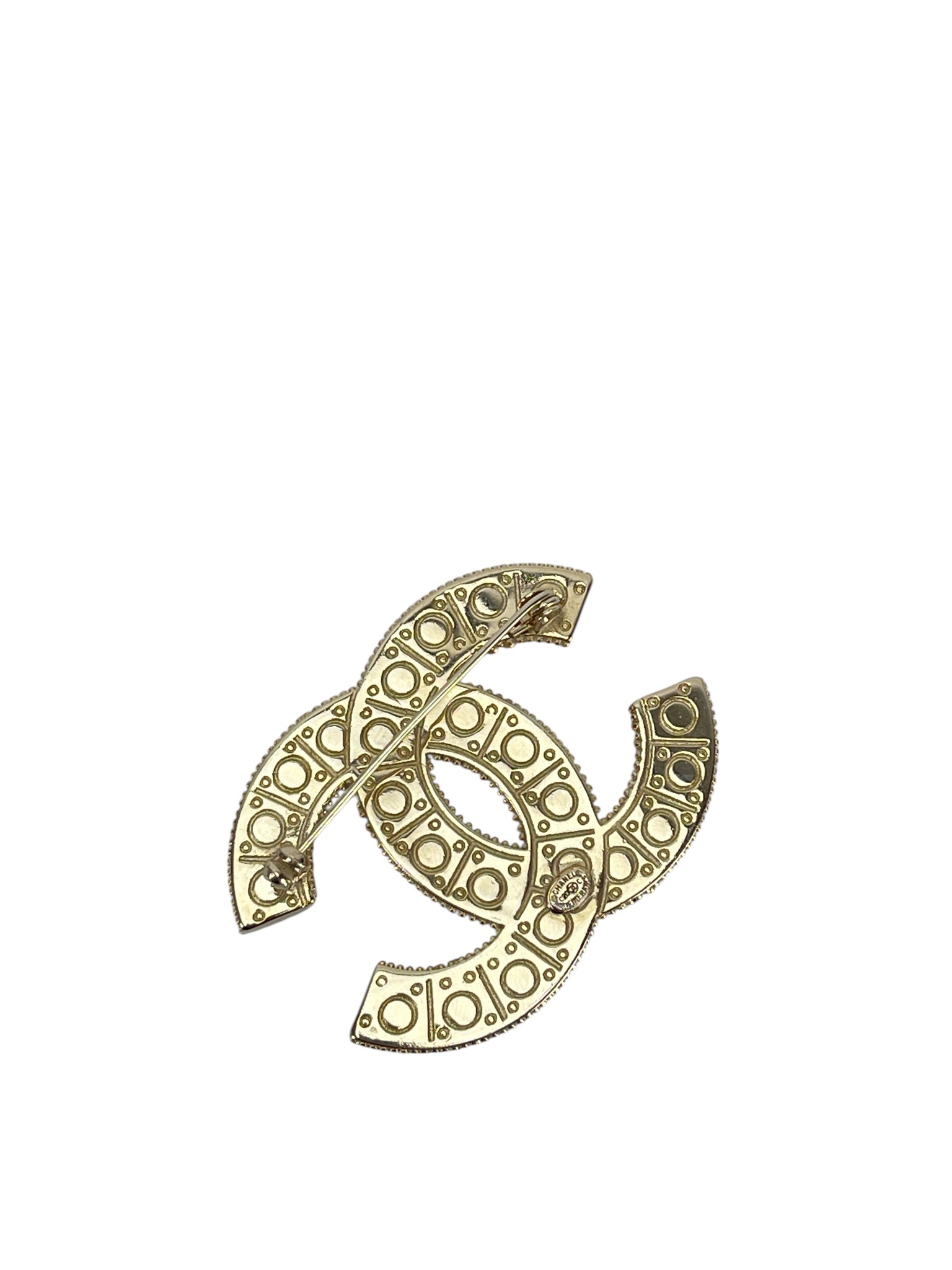 CHANEL - 20C Coco Mark Pearl Brooch Gold