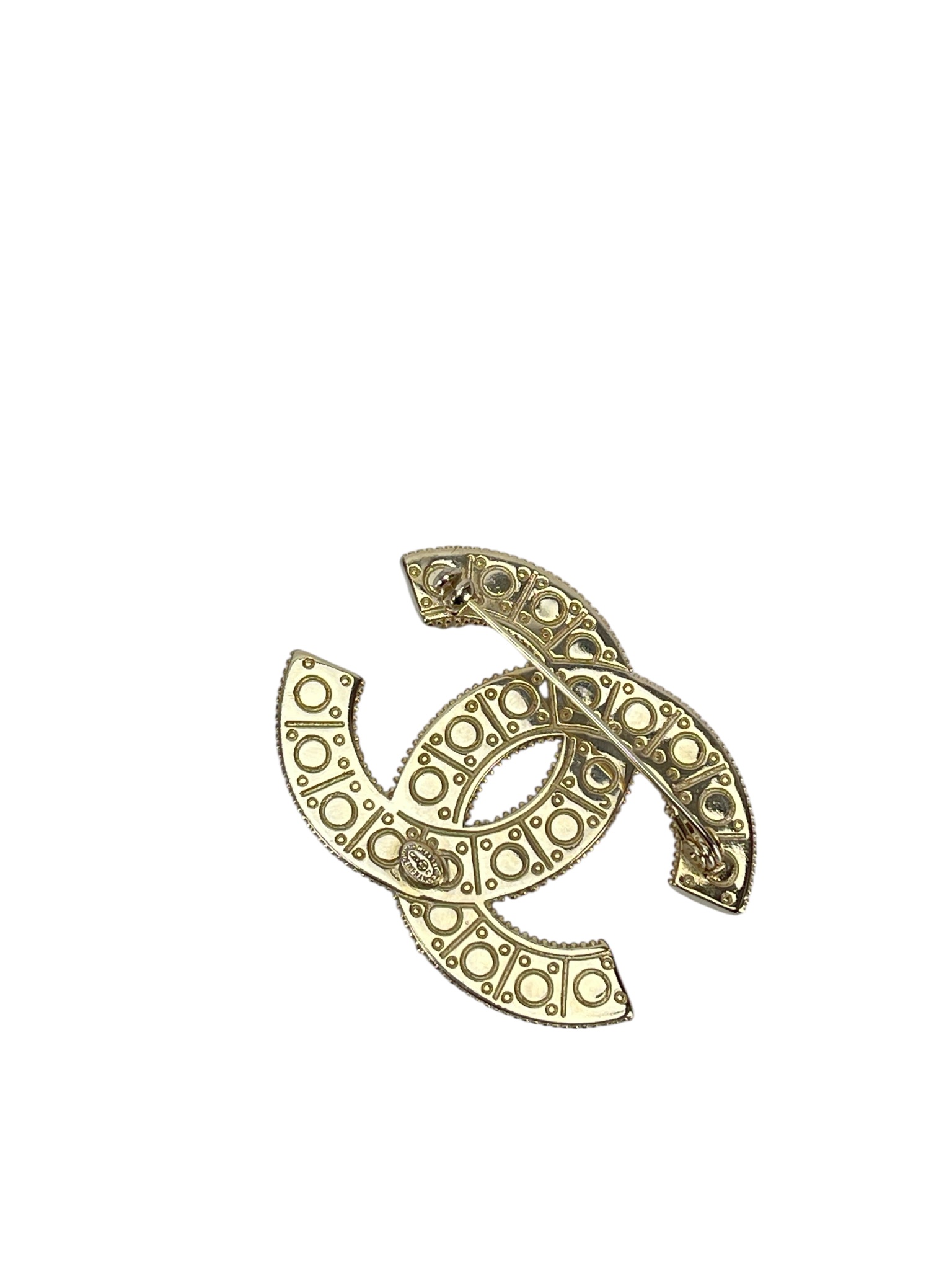 CHANEL - 20C Coco Mark Pearl Brooch Gold