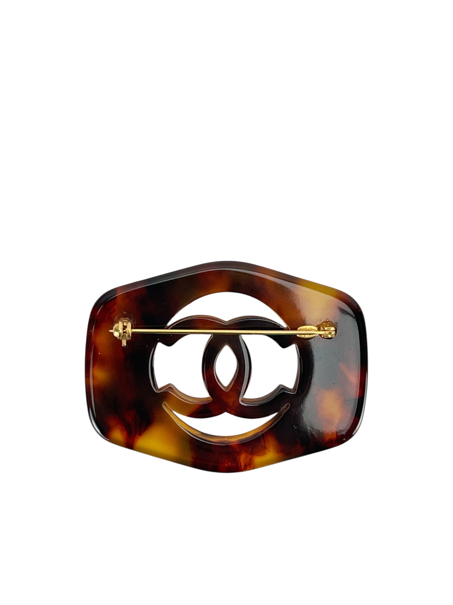 CHANEL - Hawksbill Turtle Rotating Coco Mark Brooch