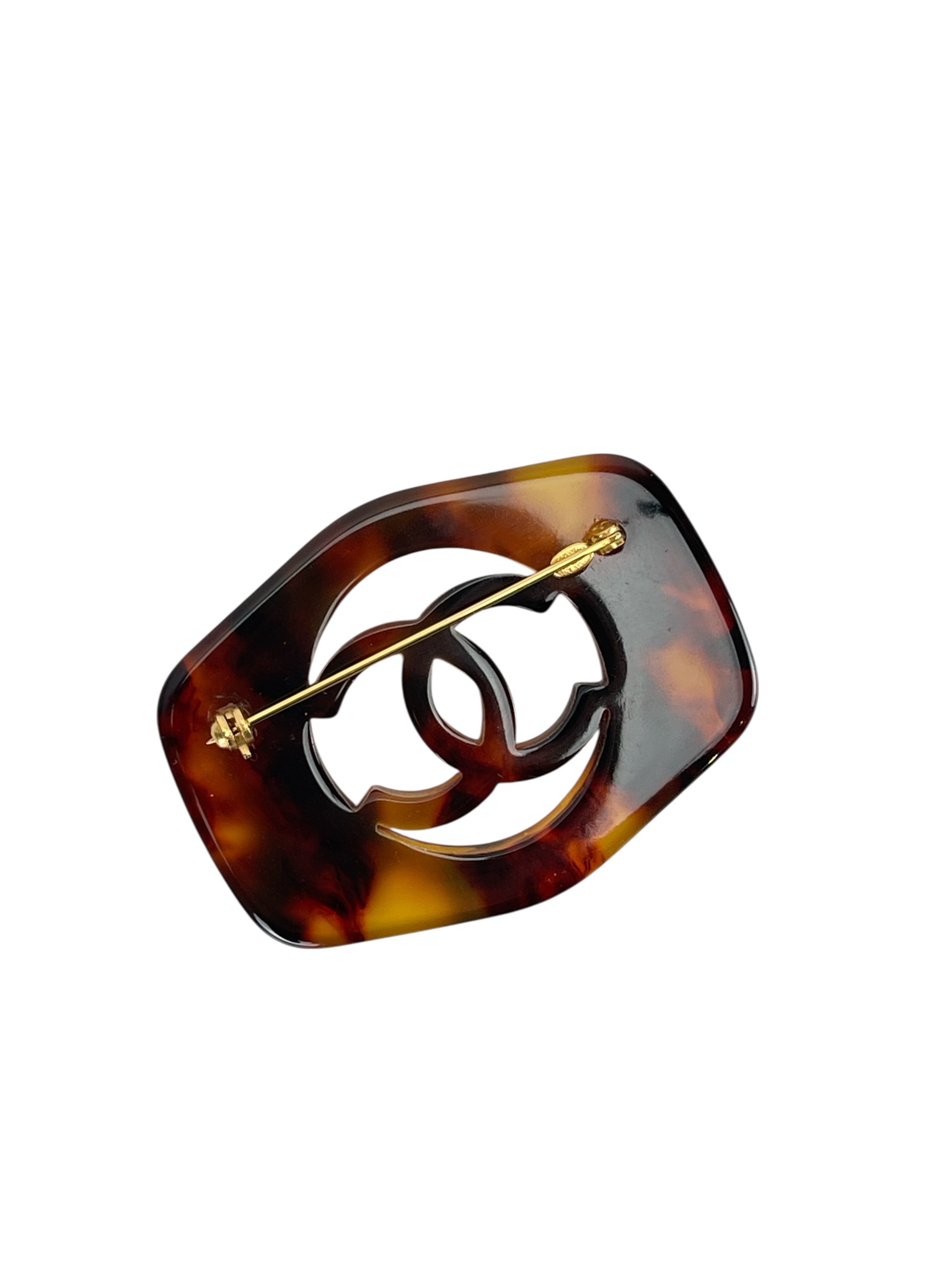 CHANEL - Hawksbill Turtle Rotating Coco Mark Brooch