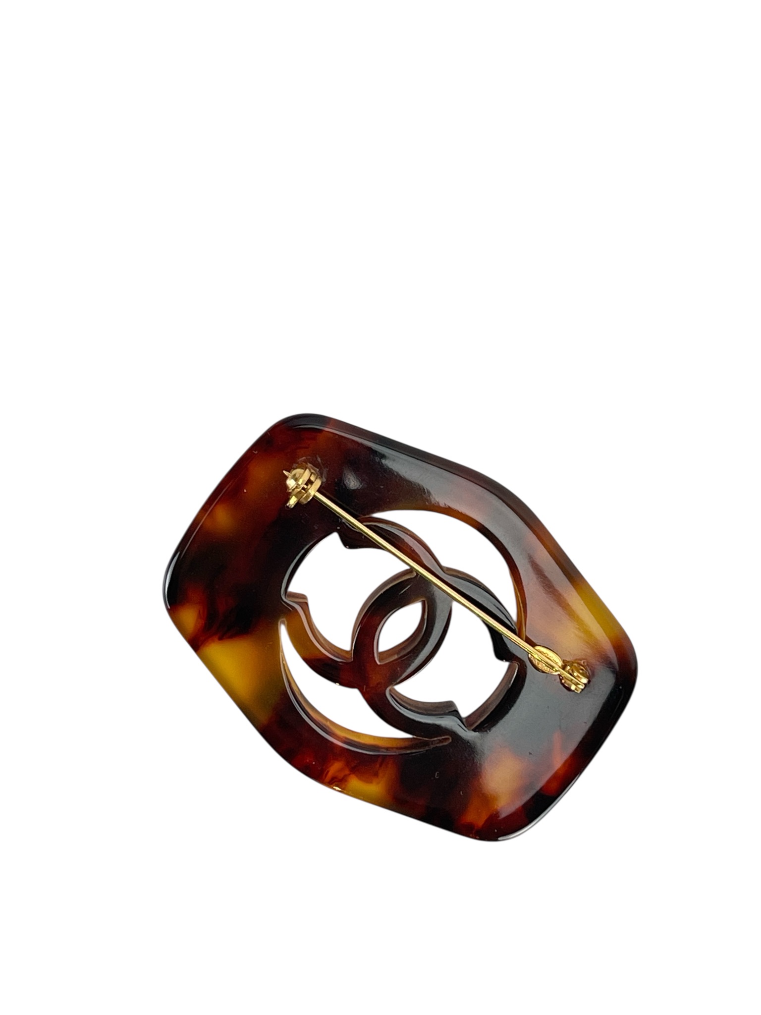 CHANEL - Hawksbill Turtle Rotating Coco Mark Brooch