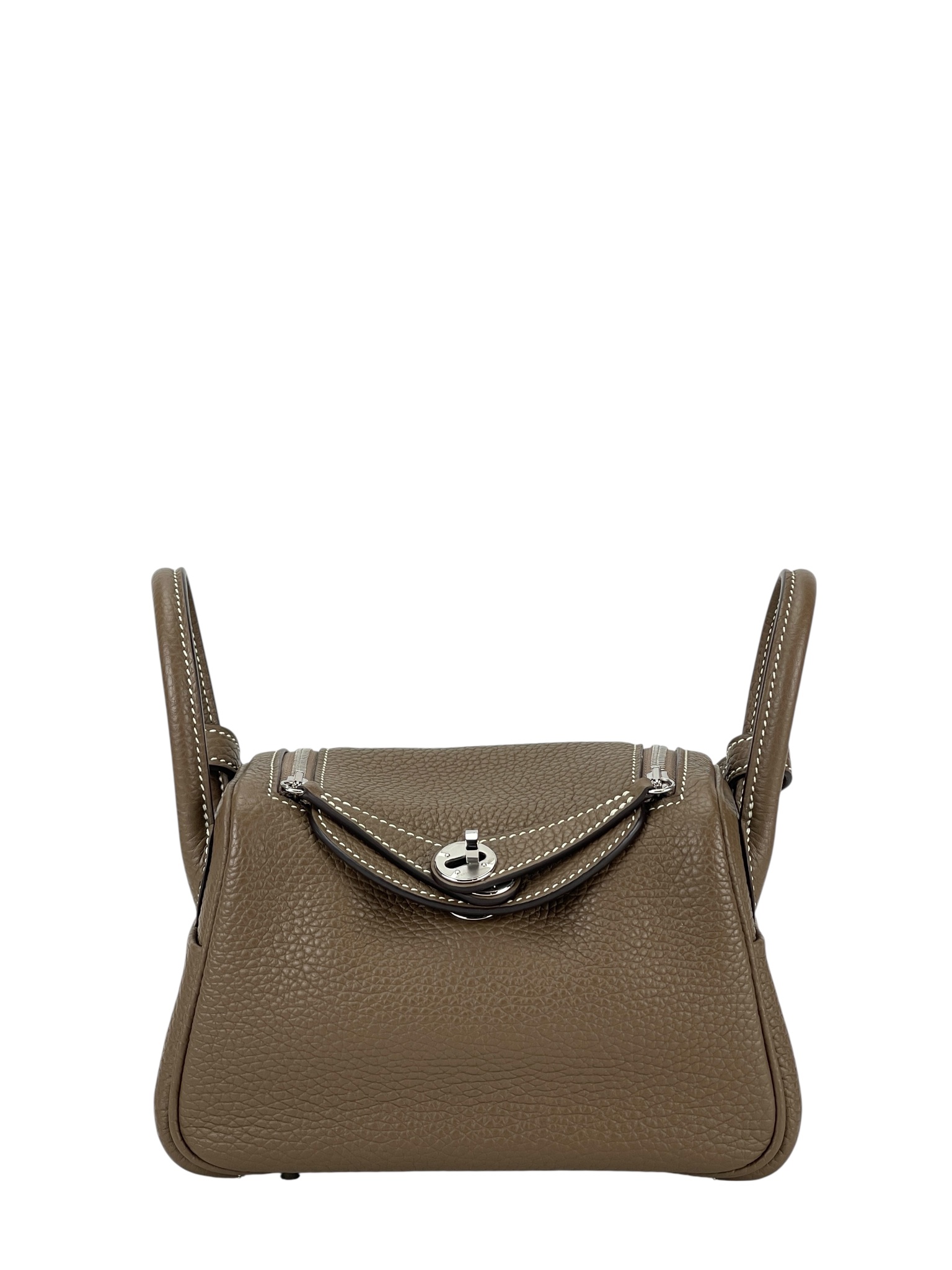 HERMES - Mini Lindy Etoupe TC Palladium Hardware 