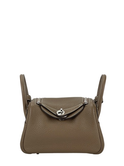 HERMES - Mini Lindy Etoupe TC Palladium Hardware 