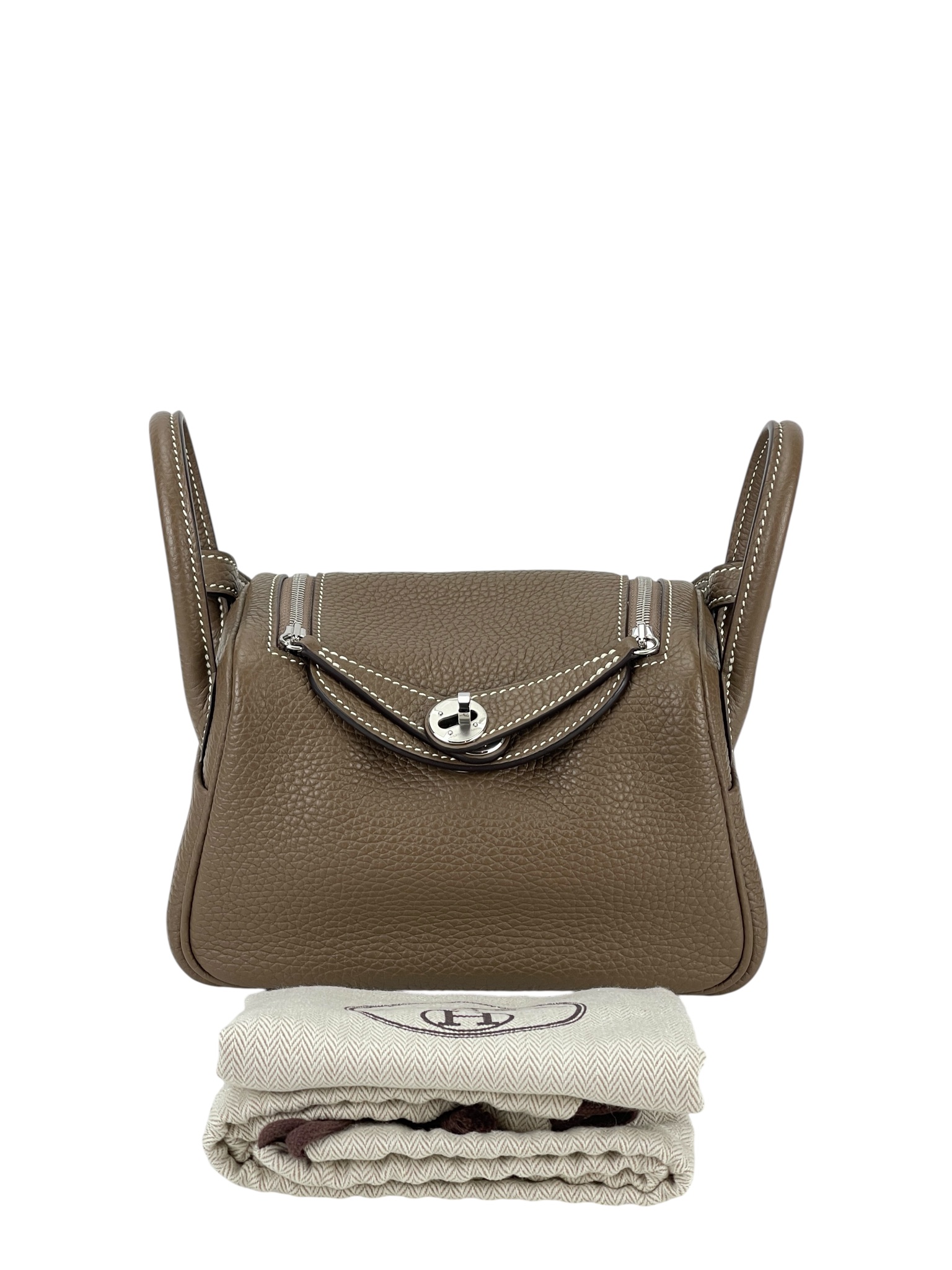 HERMES - Mini Lindy Etoupe TC Palladium Hardware 