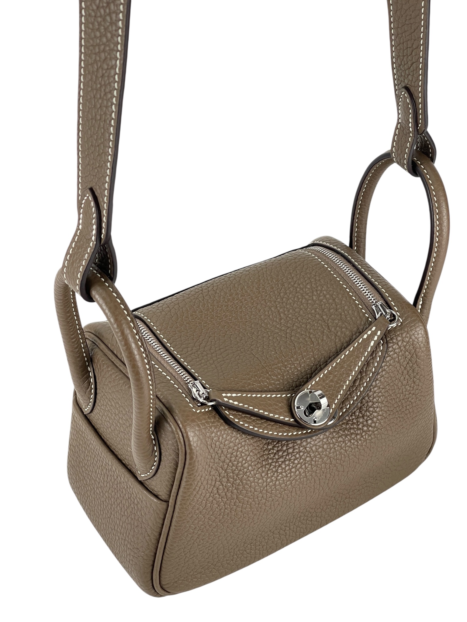 HERMES - Mini Lindy Etoupe TC Palladium Hardware 