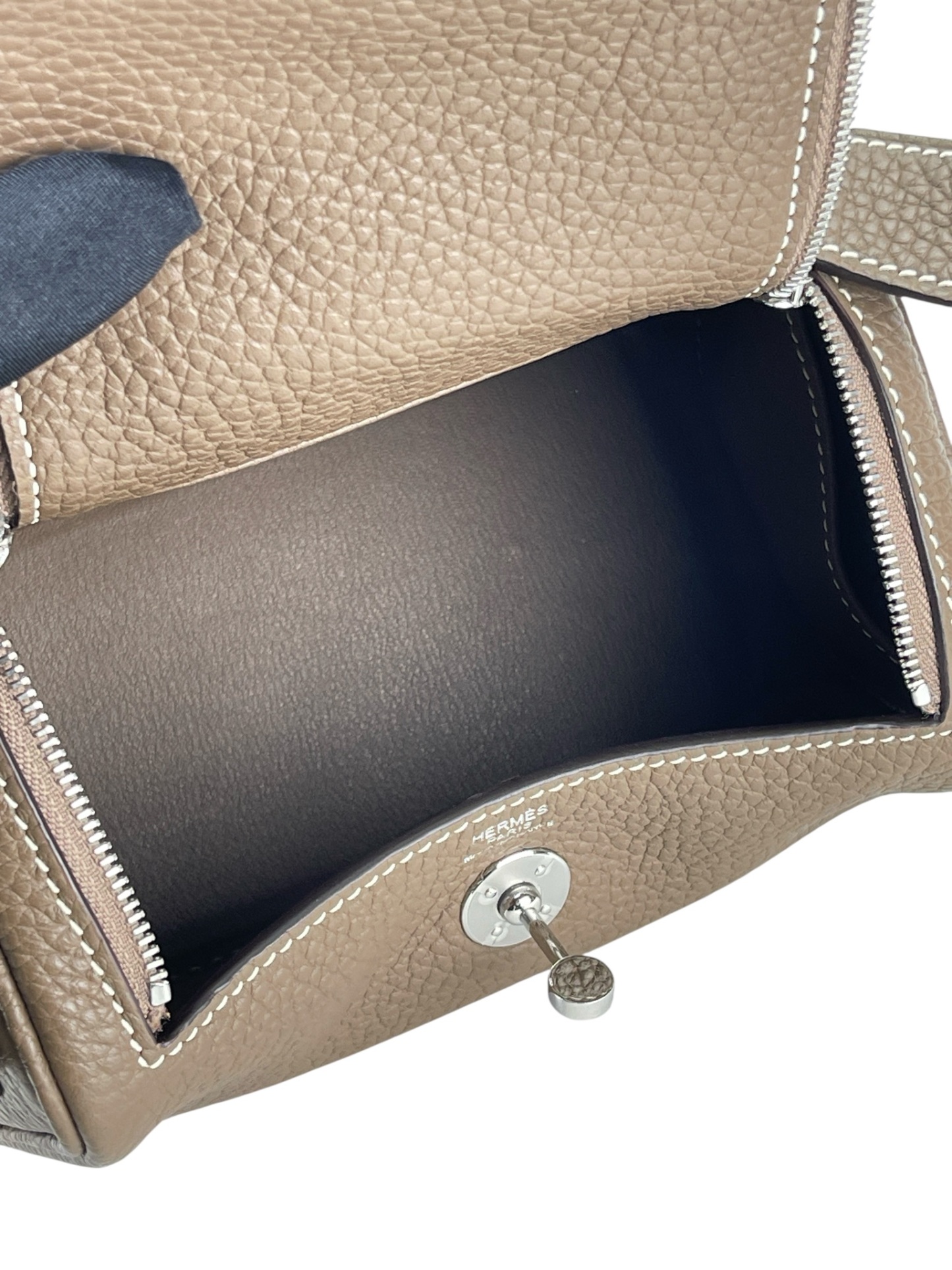 HERMES - Mini Lindy Etoupe TC Palladium Hardware 