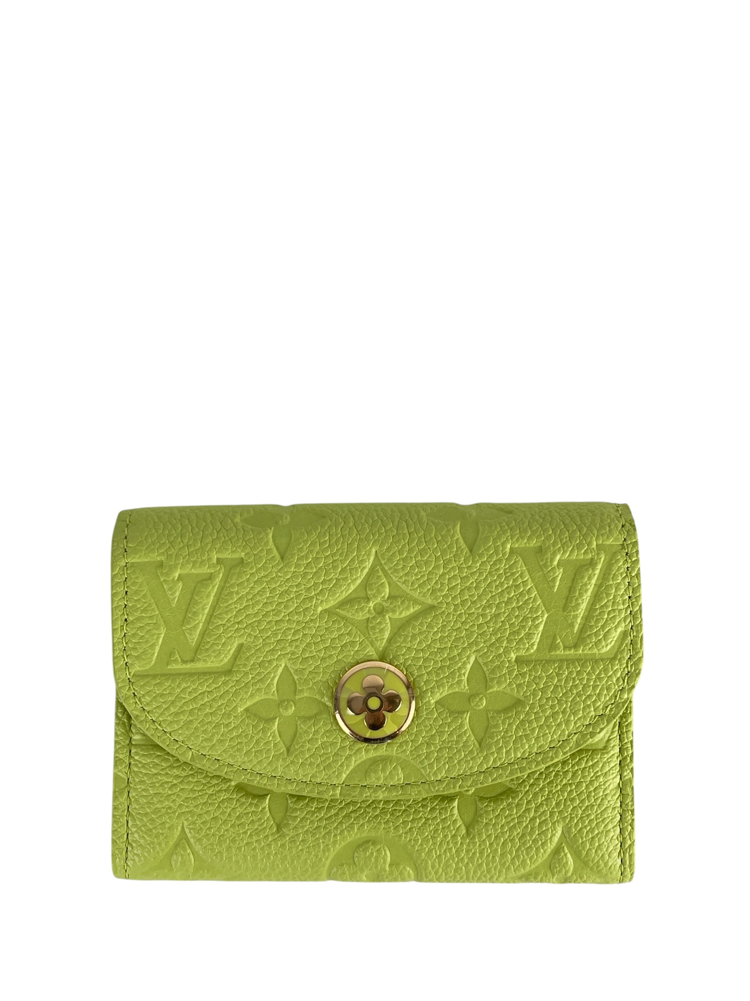 LOUIS VUITTON - Green Calfskin Rosalie Coin Purse Monogram Empreinte
