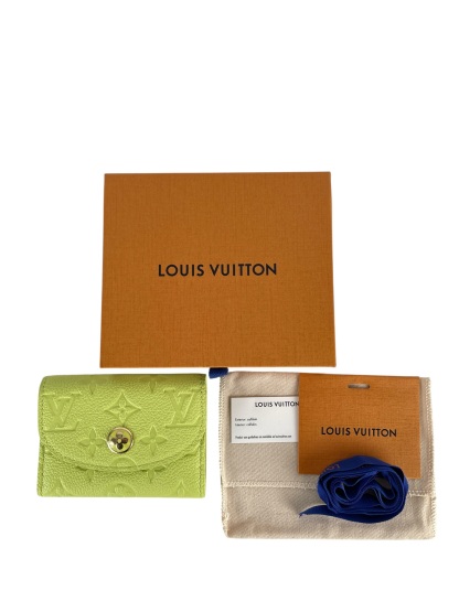 LOUIS VUITTON - Green Calfskin Rosalie Coin Purse Monogram Empreinte