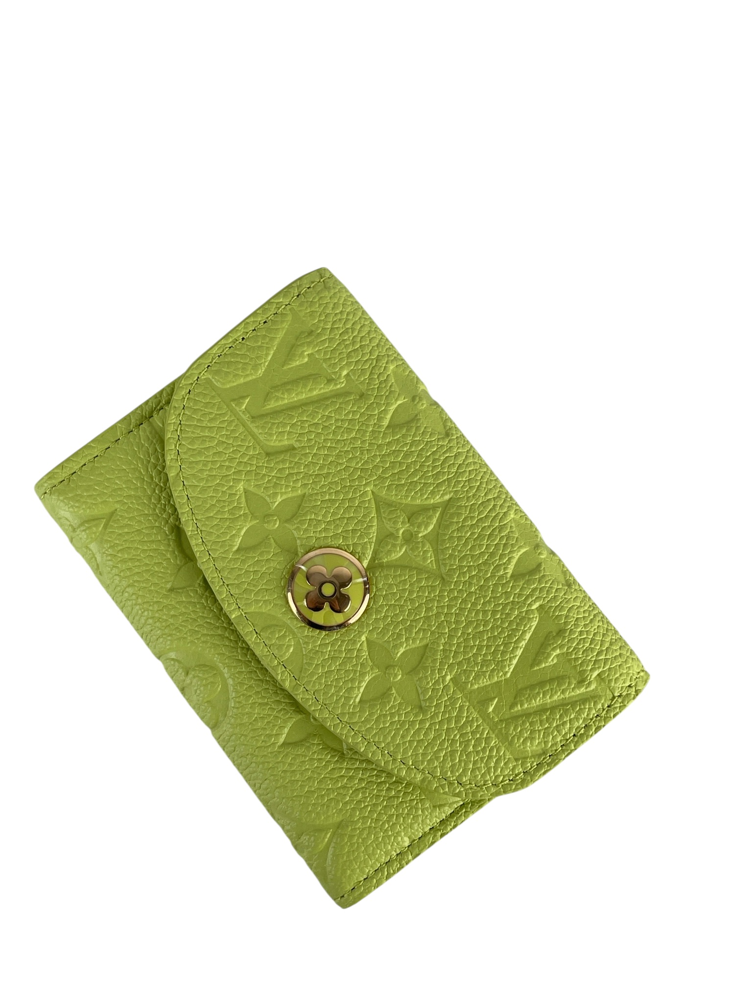 LOUIS VUITTON - Green Calfskin Rosalie Coin Purse Monogram Empreinte