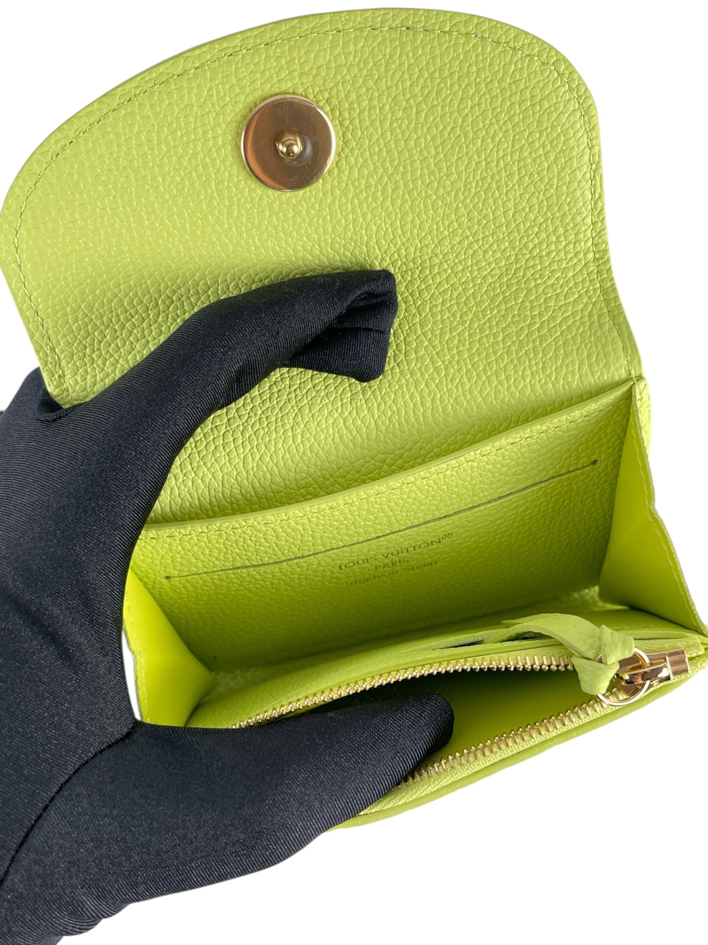 LOUIS VUITTON - Green Calfskin Rosalie Coin Purse Monogram Empreinte
