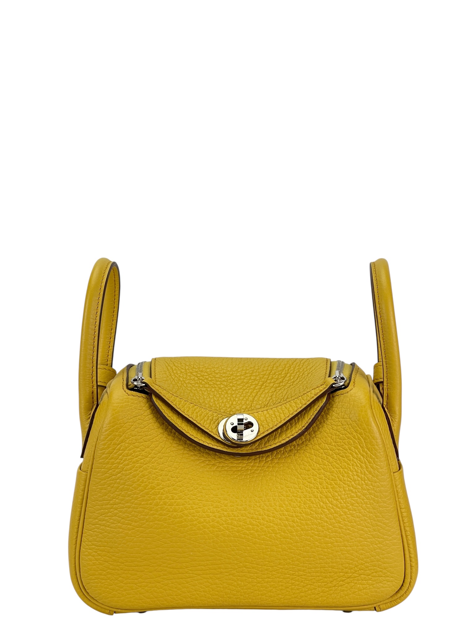 HERMES - Mini Lindy B4 Sun Yellow TC Palladium Hardware 