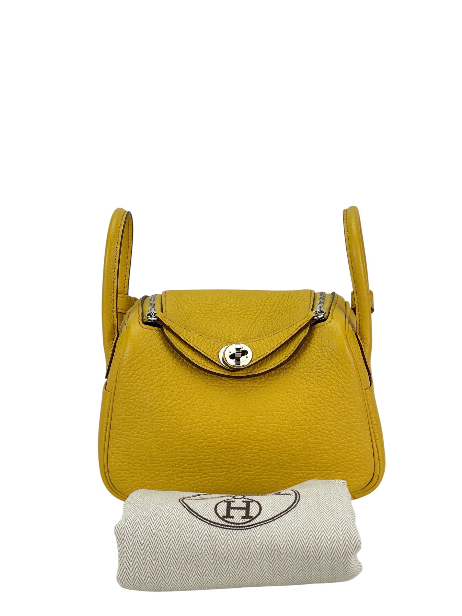 HERMES - Mini Lindy B4 Sun Yellow TC Palladium Hardware 