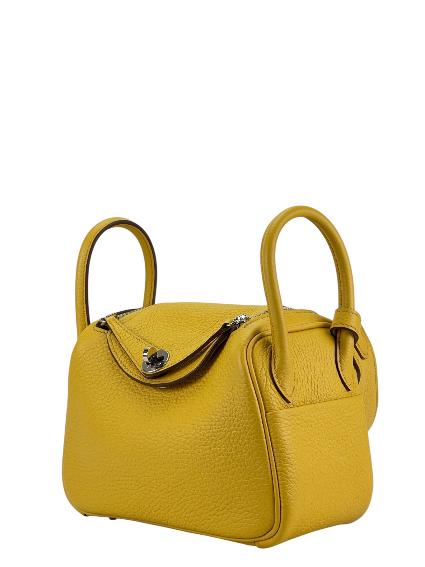 HERMES - Mini Lindy B4 Sun Yellow TC Palladium Hardware 