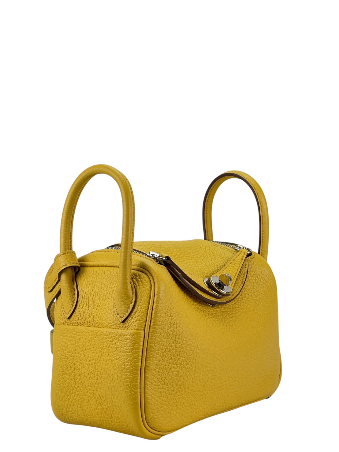HERMES - Mini Lindy B4 Sun Yellow TC Palladium Hardware 