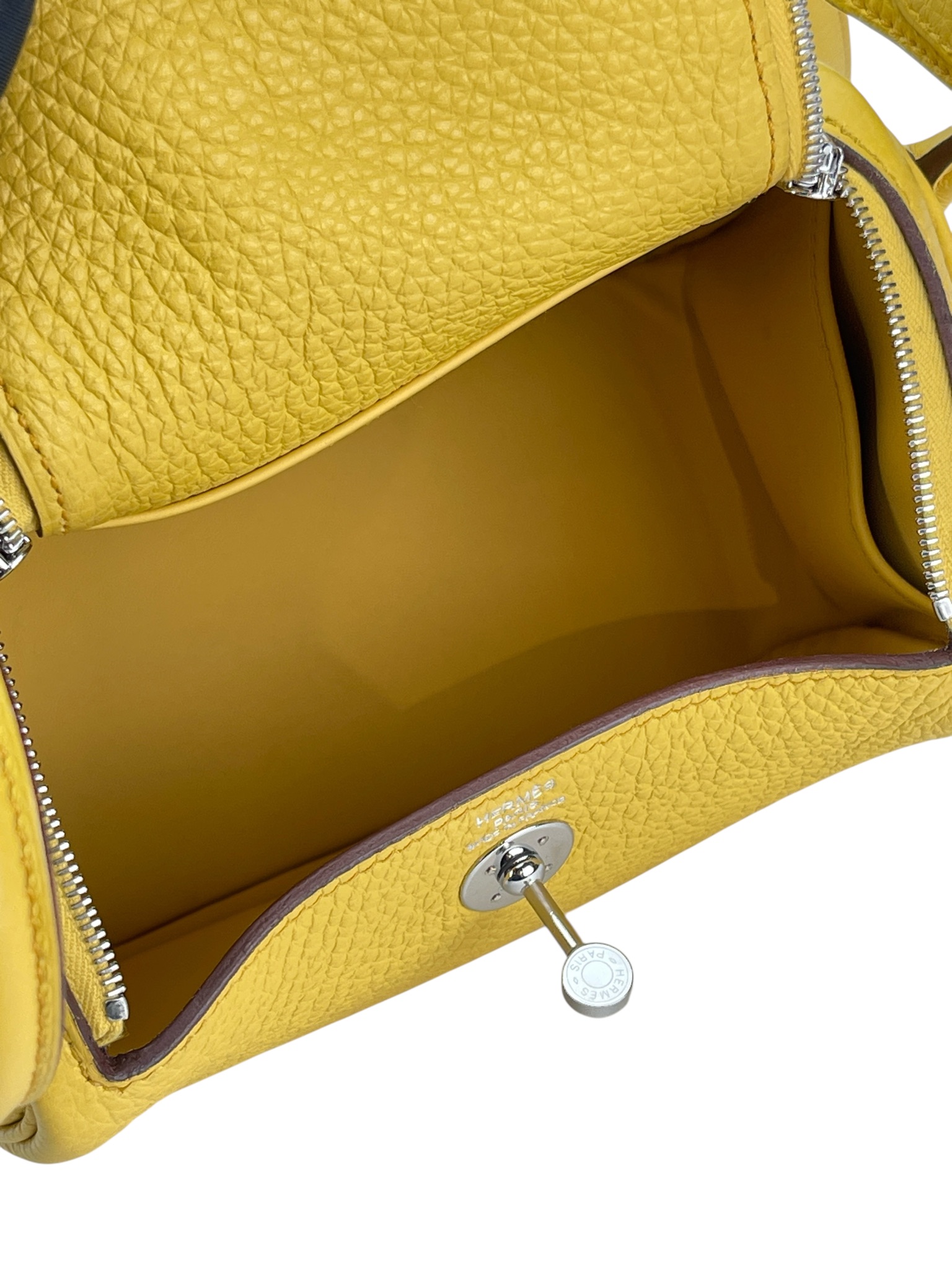 HERMES - Mini Lindy B4 Sun Yellow TC Palladium Hardware 