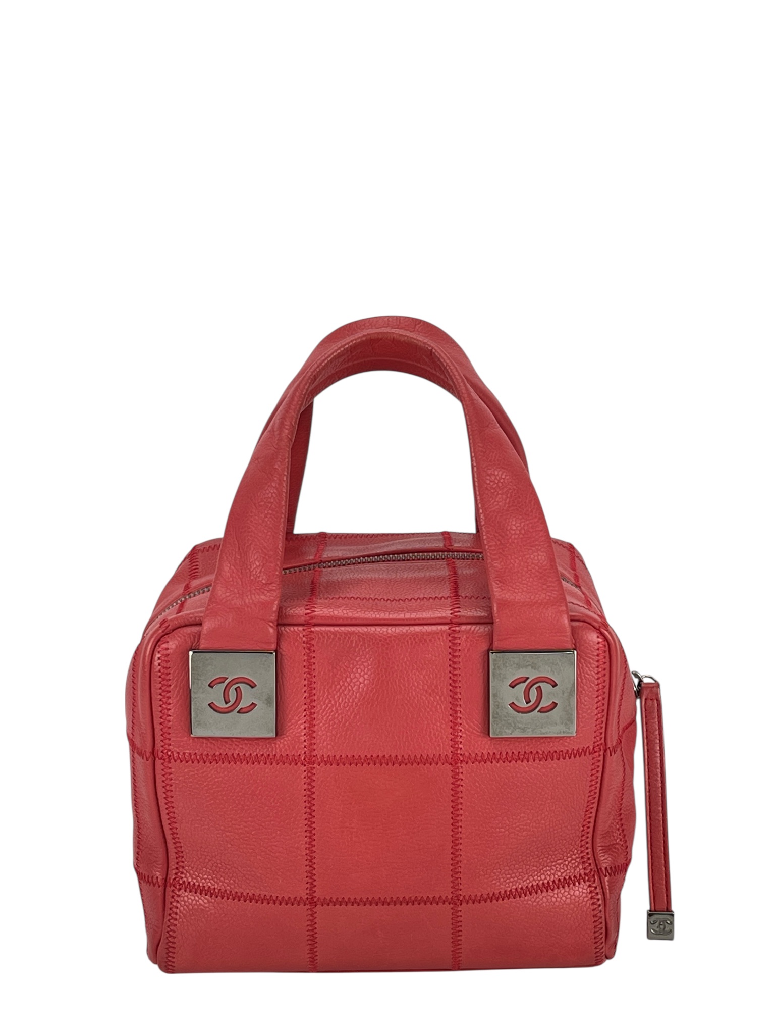 CHANEL - Red Caviar Chocobar Mini Boston Bag