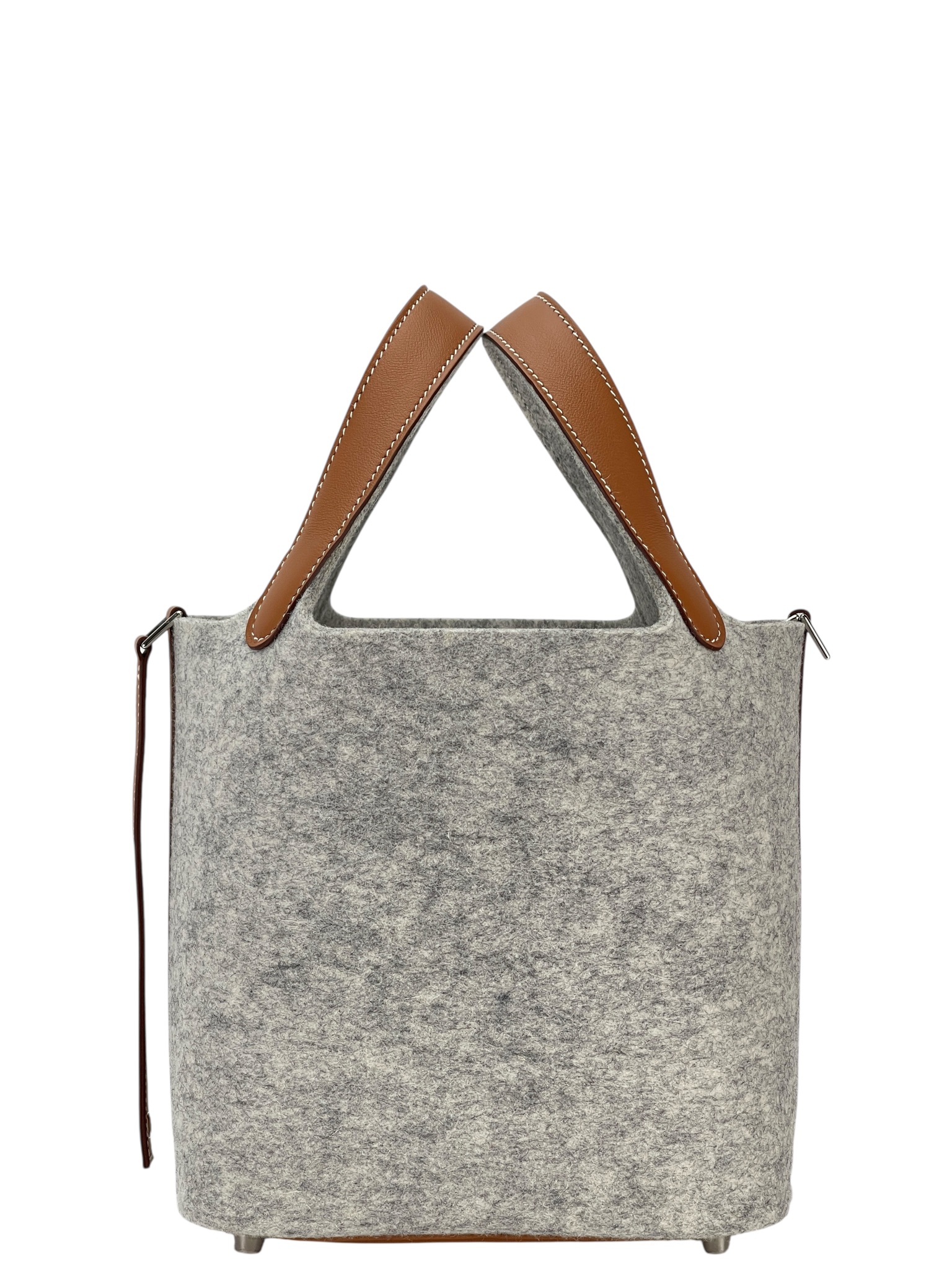HERMES - Picotin PM Picotin 18 Grey Gold Felt Swift  Palladium Hardware