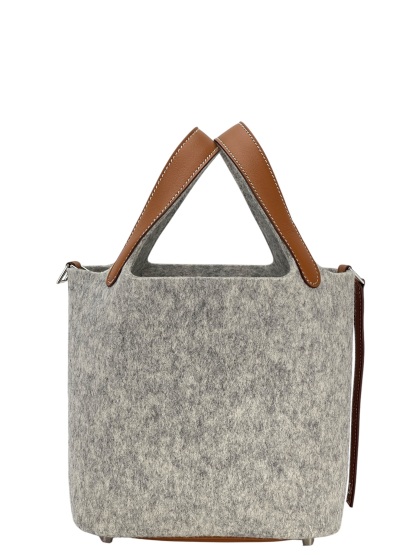 HERMES - Picotin PM Picotin 18 Grey Gold Felt Swift  Palladium Hardware