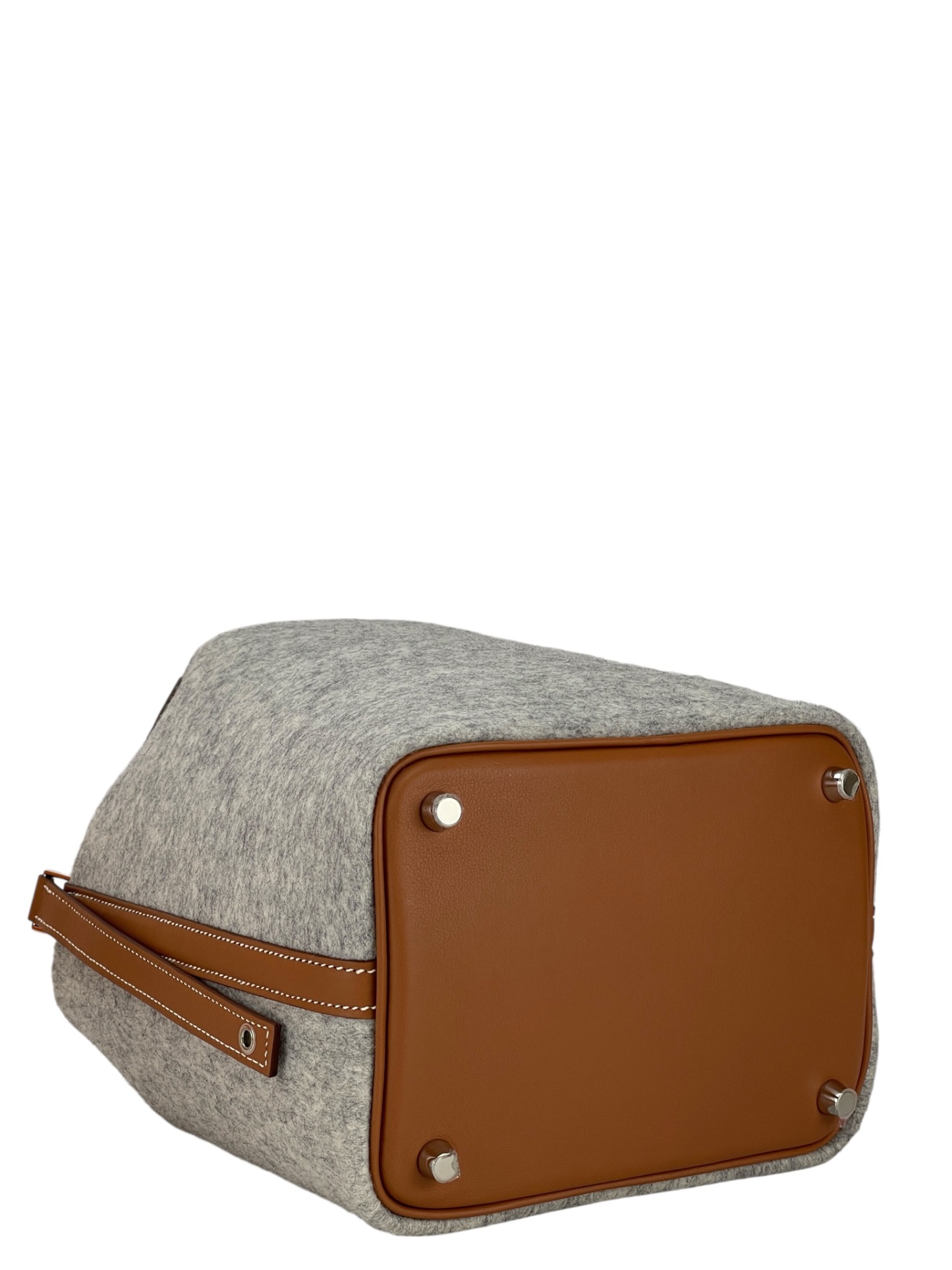 HERMES - Picotin PM Picotin 18 Grey Gold Felt Swift  Palladium Hardware